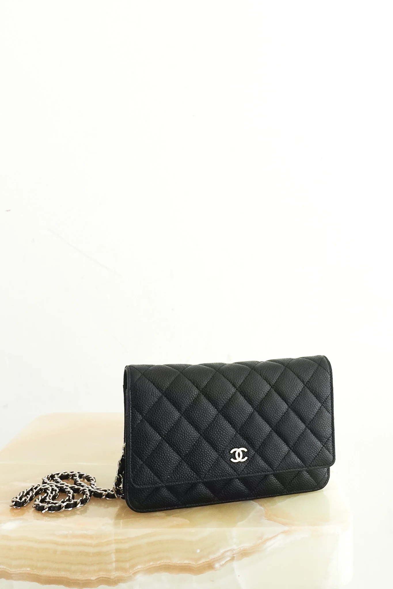 Chanel Caviar Leather WOC Wallet On Chain RRP £2900 | Authentic Preloved
