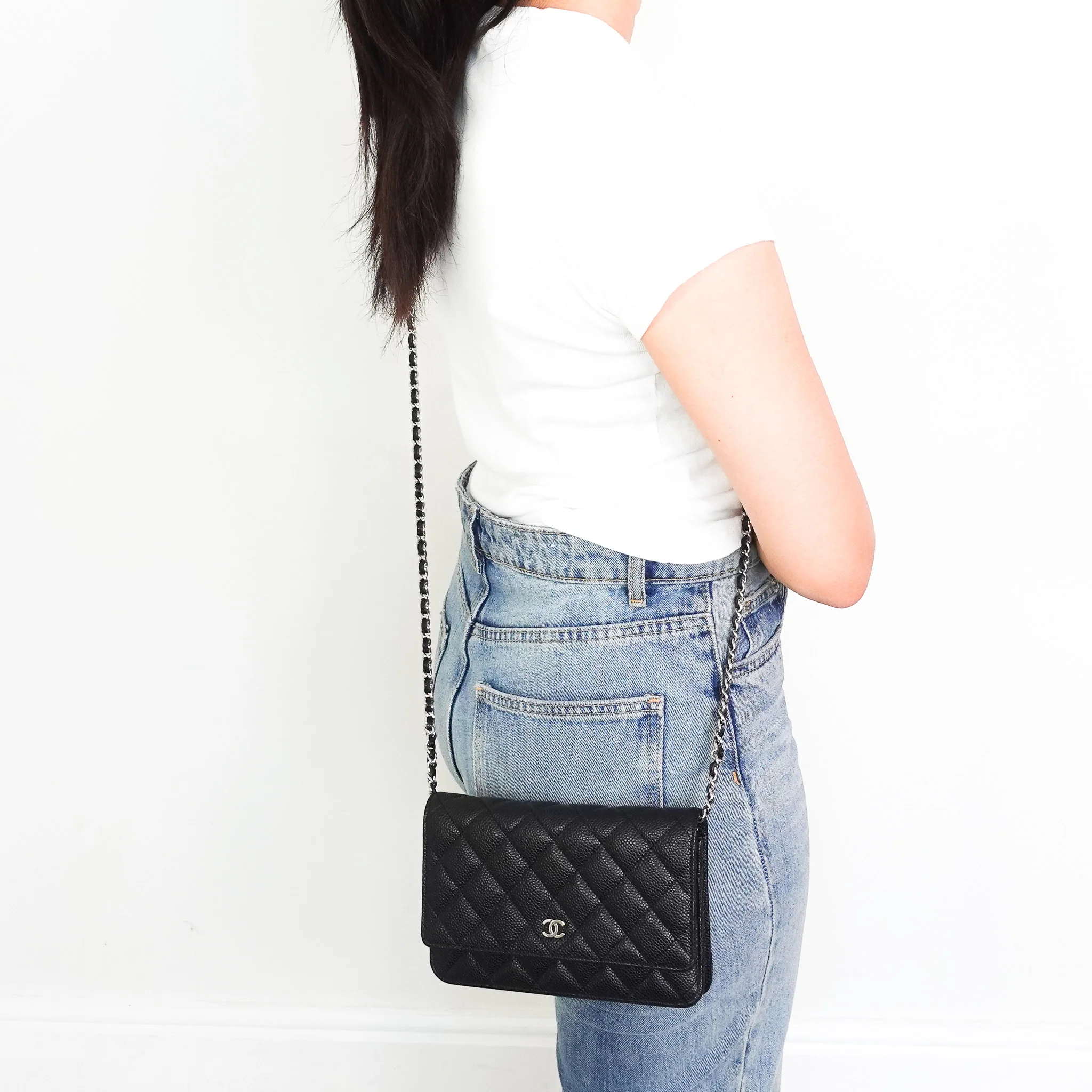 Chanel Caviar Leather WOC Wallet On Chain RRP £2900 | Authentic Preloved - Image 11
