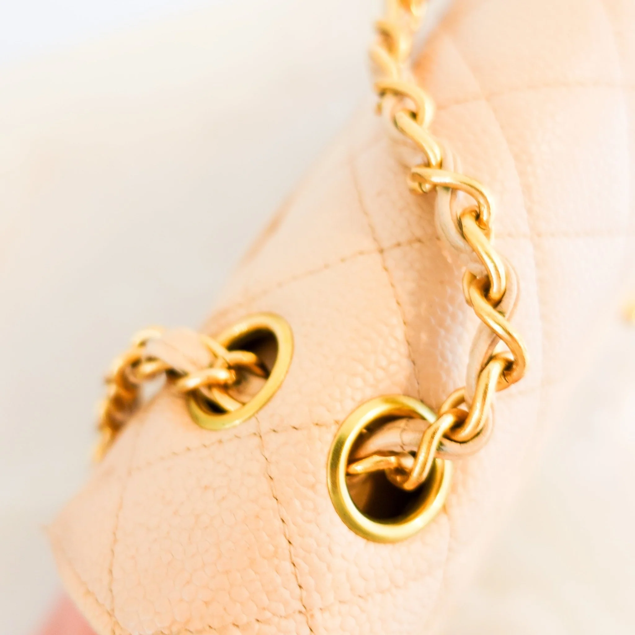 Vintage Chanel Caviar Medium Double Flap Beige Handbag RRP £8.5K | Authentic Preloved - Image 14