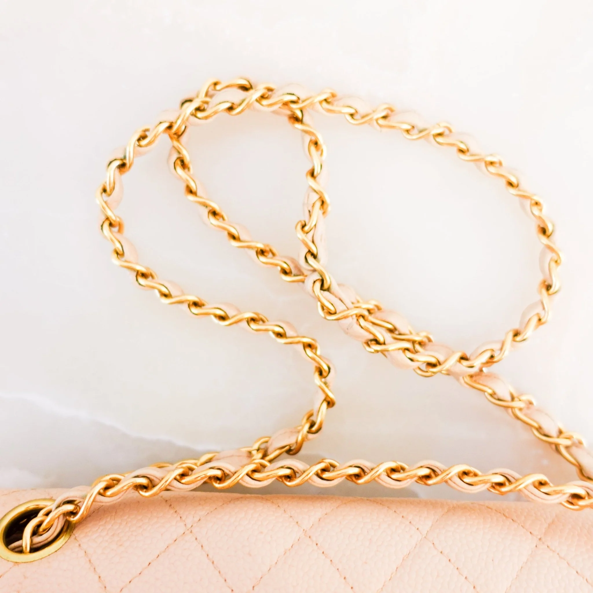 Vintage Chanel Caviar Medium Double Flap Beige Handbag RRP £8.5K | Authentic Preloved - Image 6