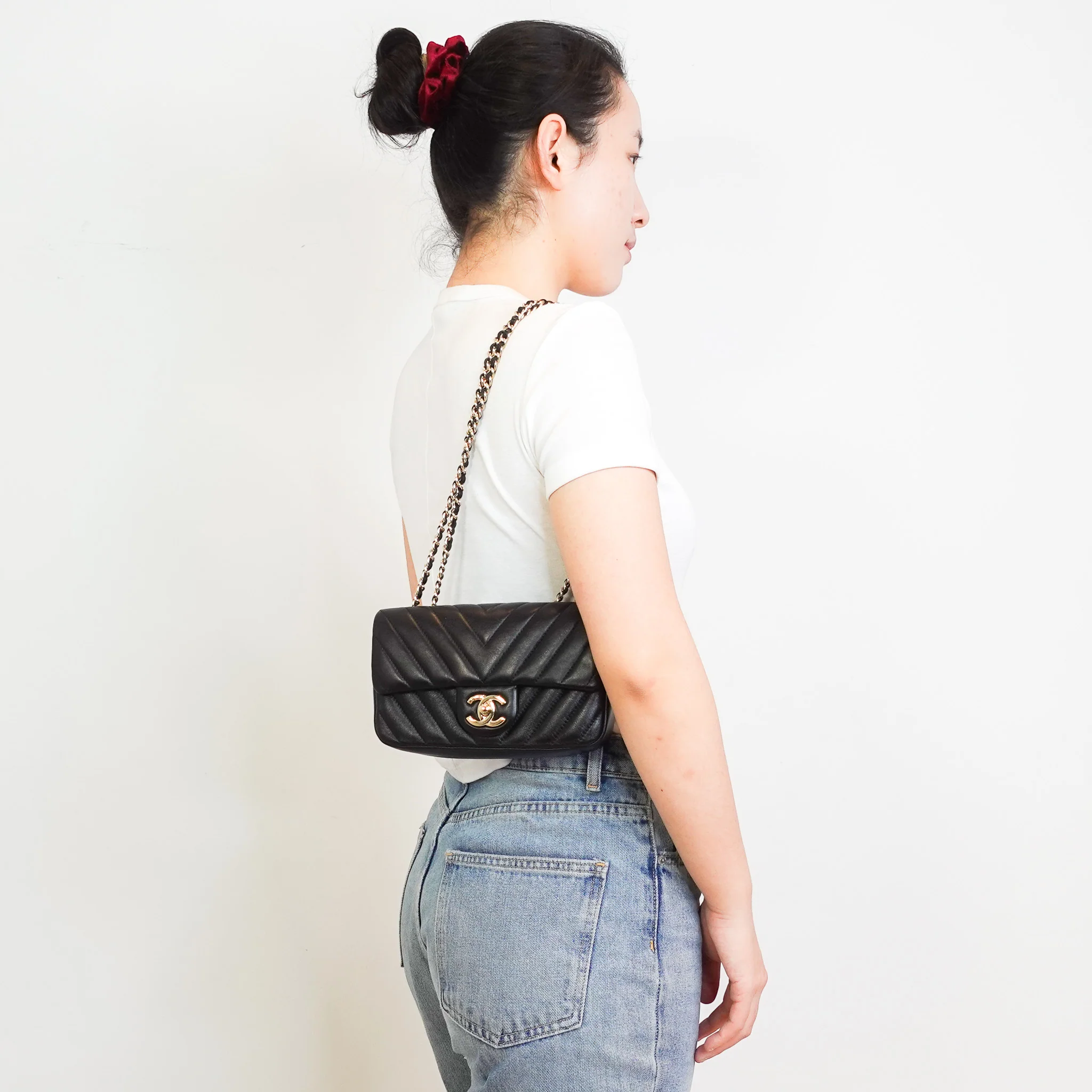 Chanel Chevron Quilted Mini Rectangular Flap RRP £5000 | Authentic Preloved - Image 11