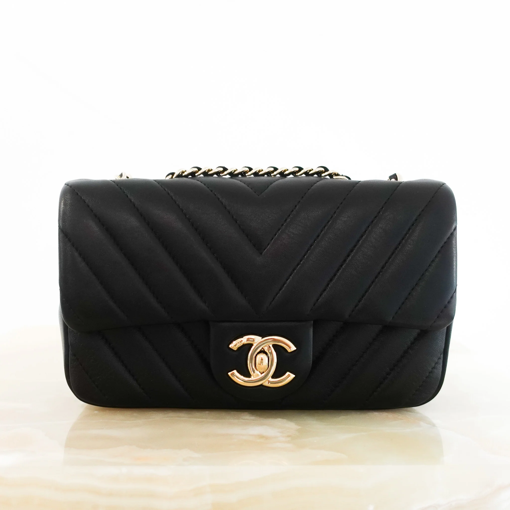Chanel Chevron Quilted Mini Rectangular Flap RRP £5000 | Authentic Preloved - Image 2