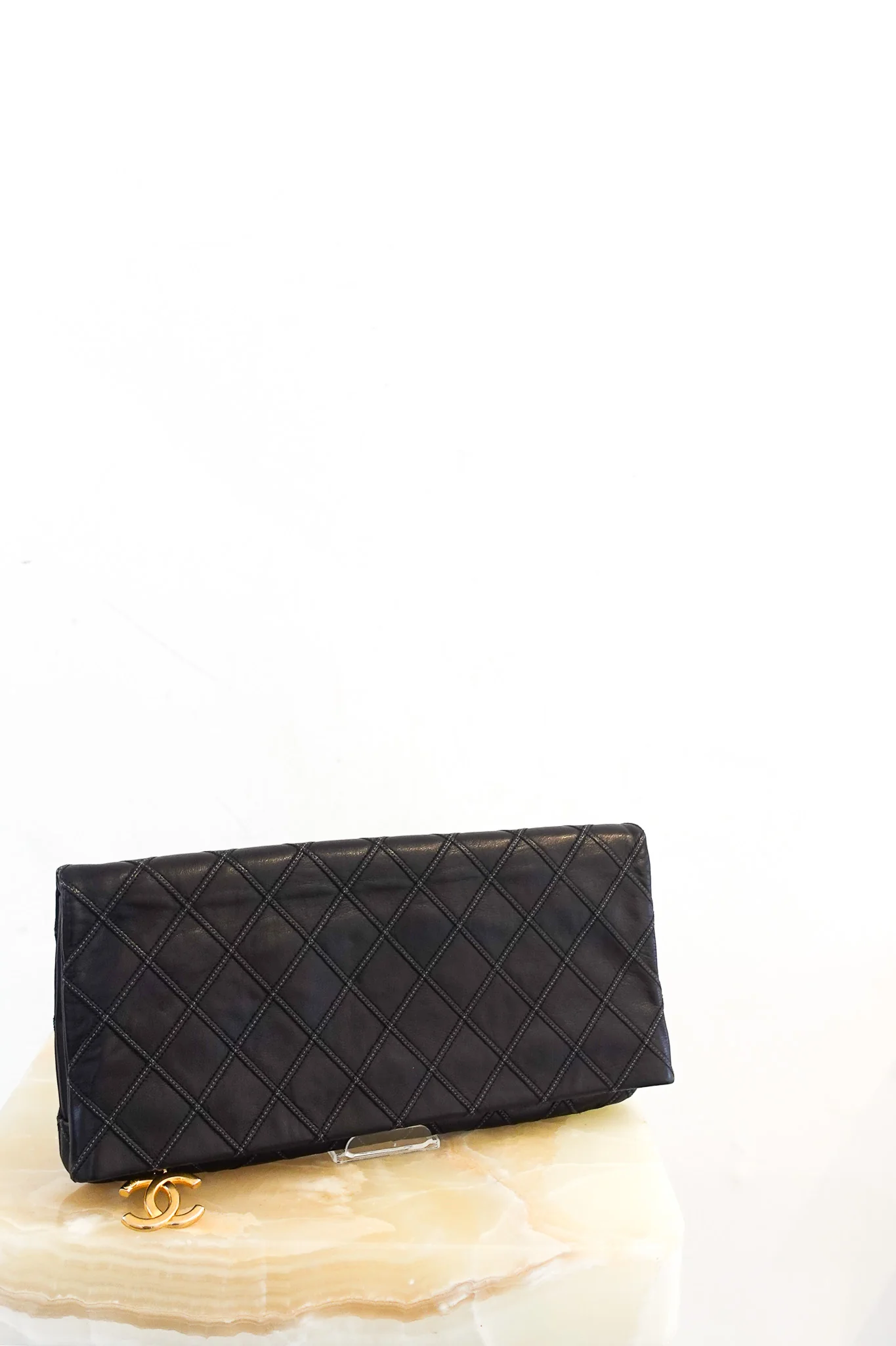 Chanel Classic CC Quilted Oversized Clutch | Authentic Preloved