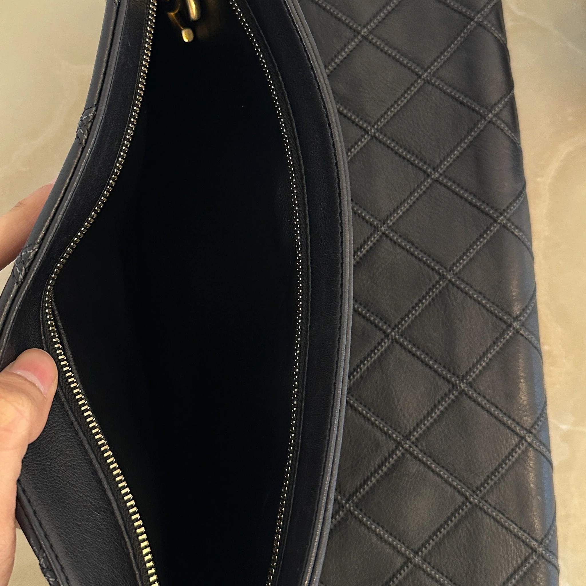 Chanel Classic CC Quilted Oversized Clutch | Authentic Preloved - Image 10