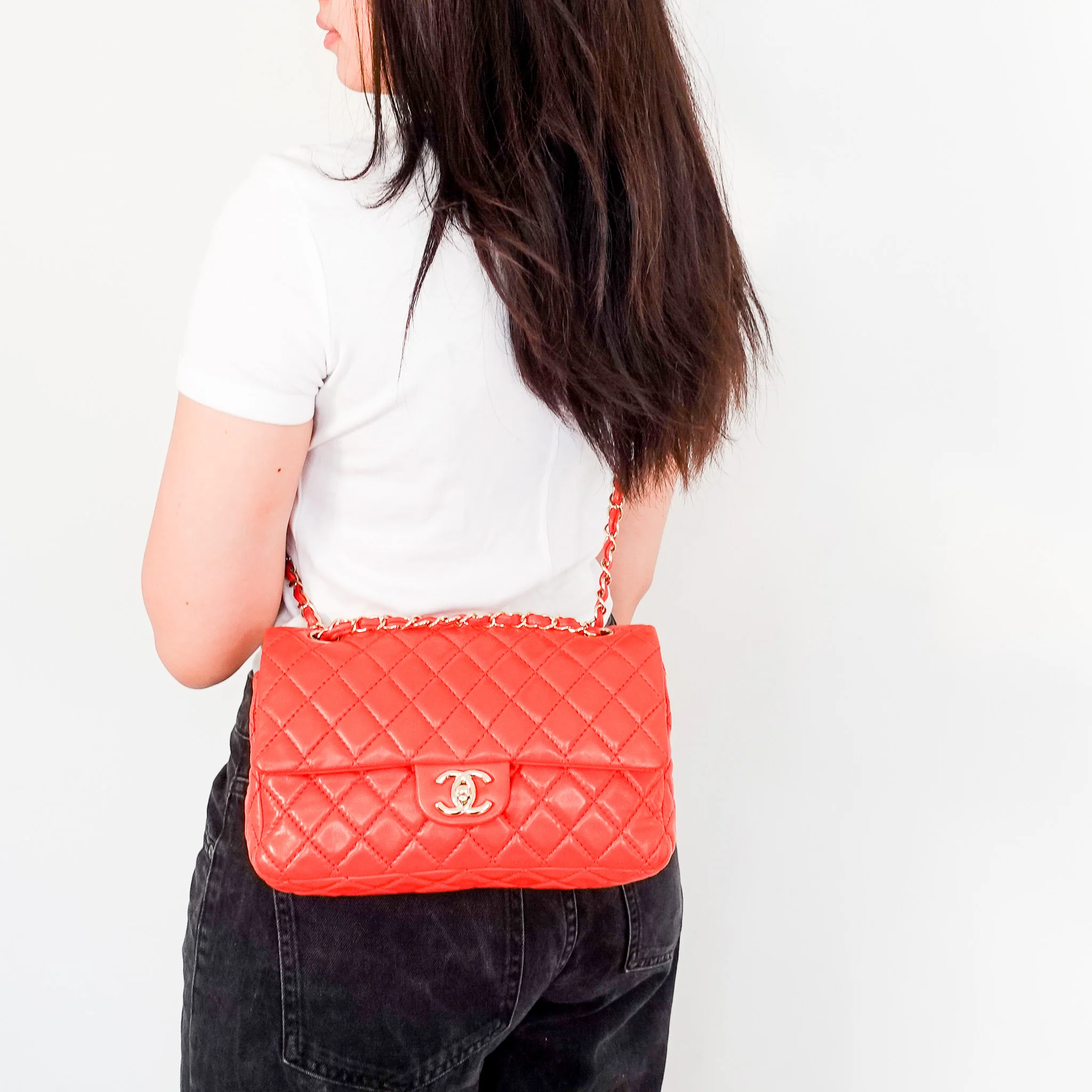 Chanel Classic Medium Flap Bag in Red RRP £8850 Authentic Preloved - Image 14