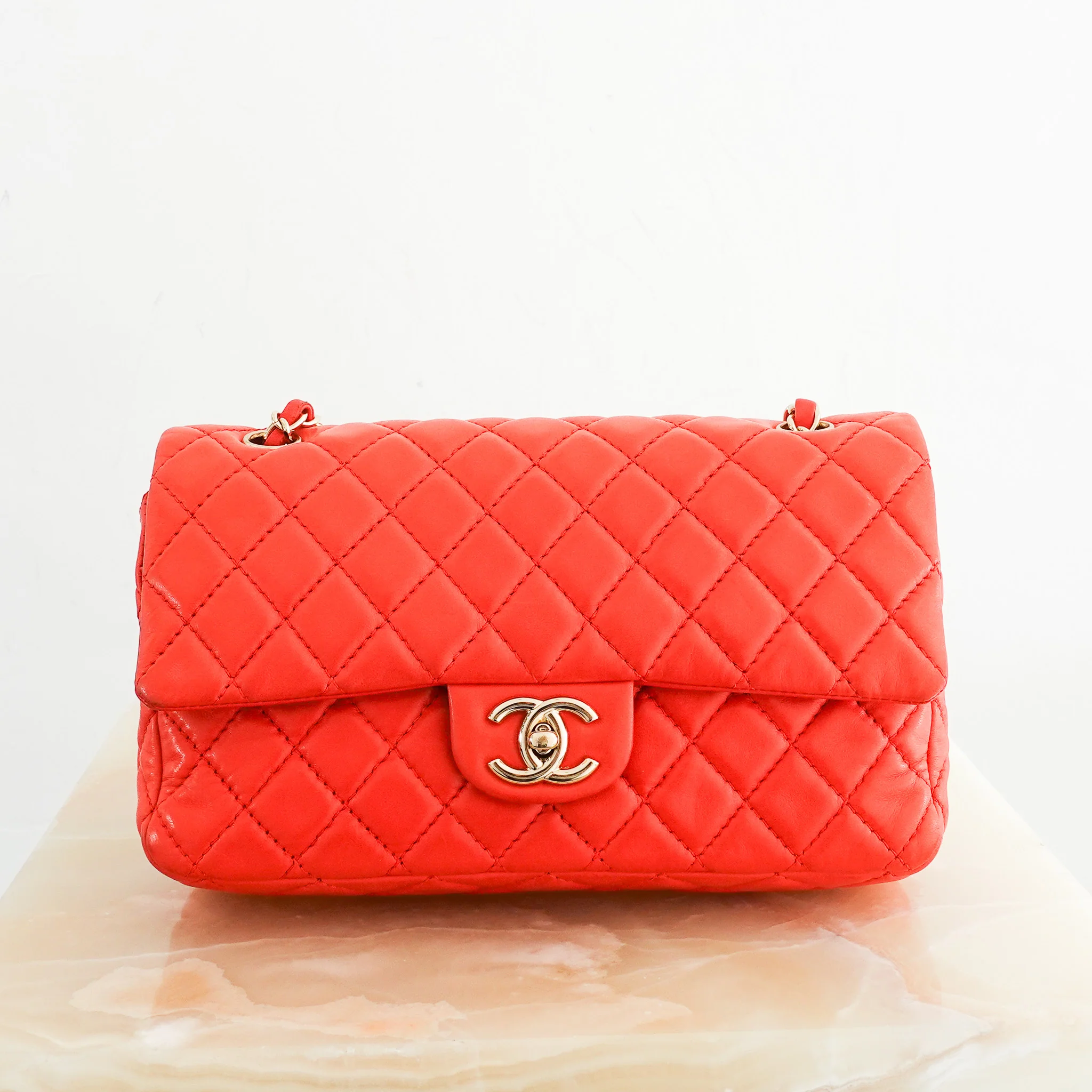 Chanel Classic Medium Flap Bag in Red RRP £8850 Authentic Preloved - Image 2