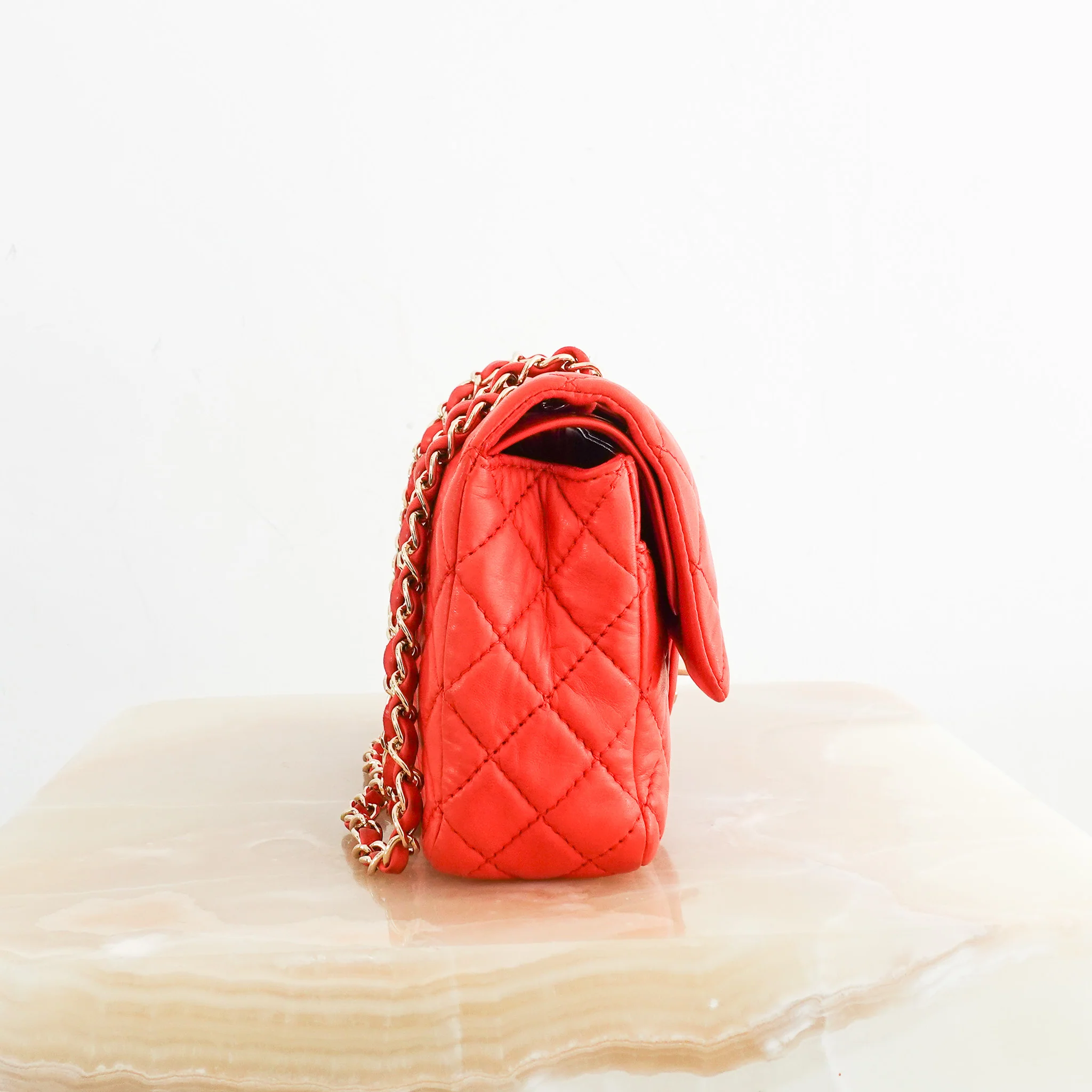Chanel Classic Medium Flap Bag in Red RRP £8850 Authentic Preloved - Image 3
