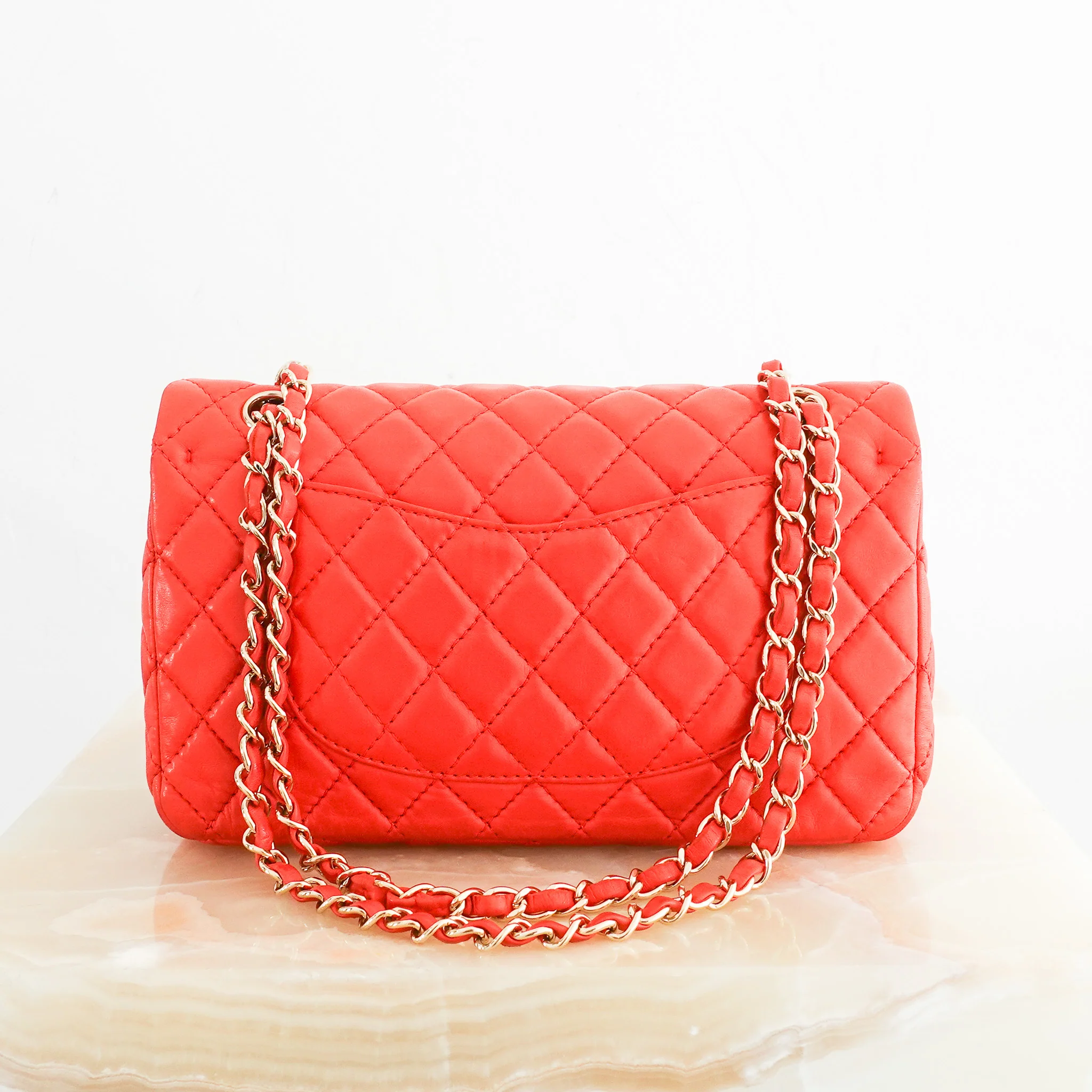 Chanel Classic Medium Flap Bag in Red RRP £8850 Authentic Preloved - Image 4