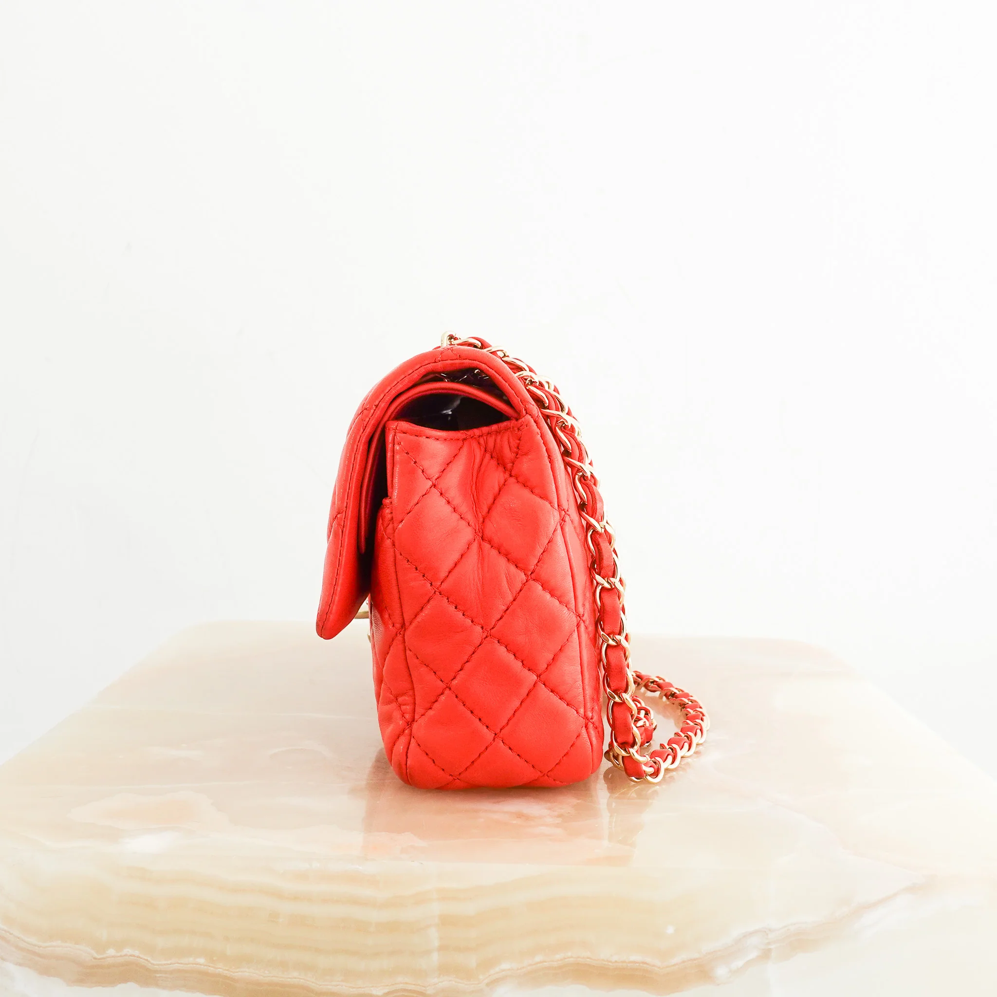 Chanel Classic Medium Flap Bag in Red RRP £8850 Authentic Preloved - Image 5