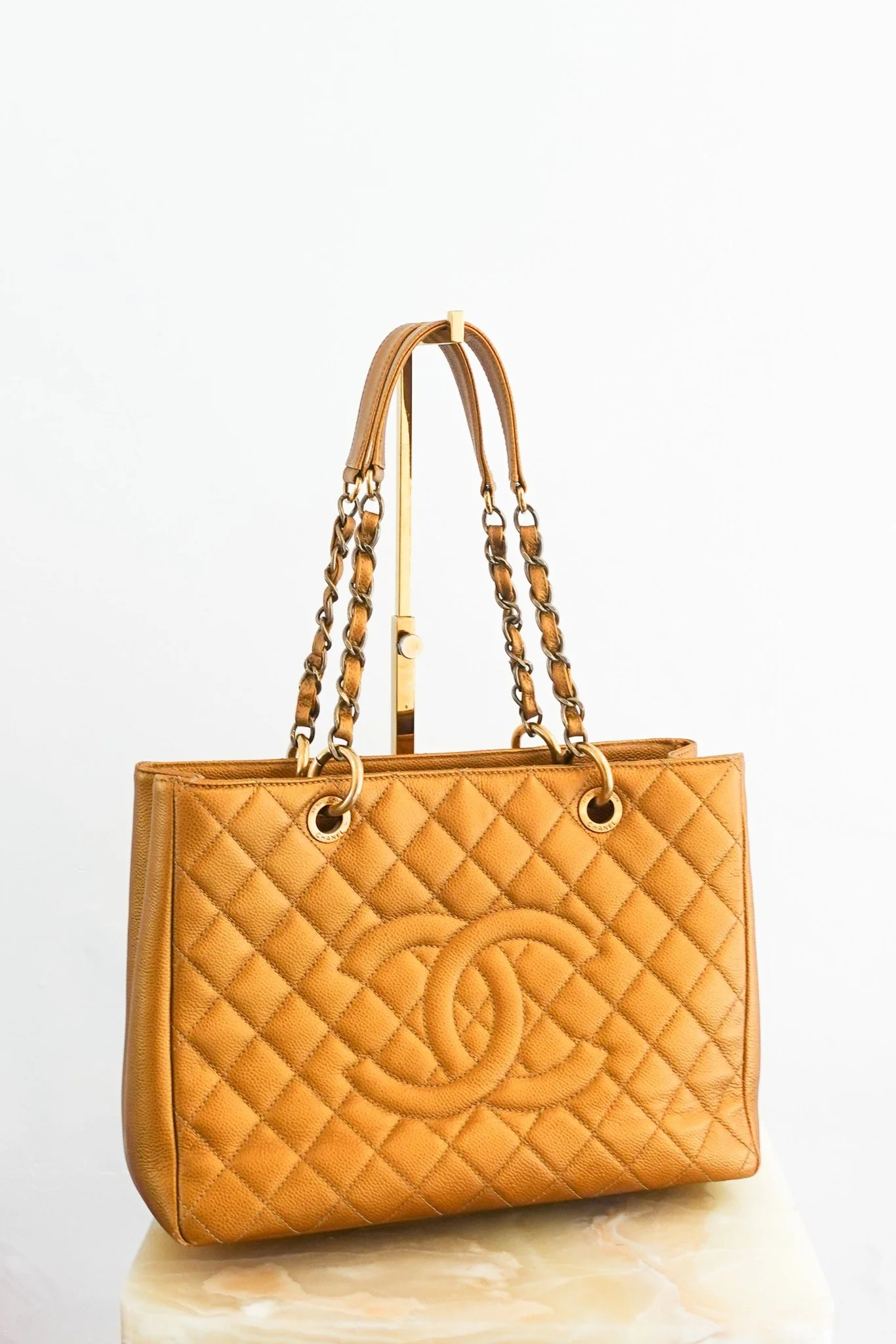 Chanel Grand Quilted Caviar Leather Gold Shopper bag RRP £5.2K | Authentic Preloved