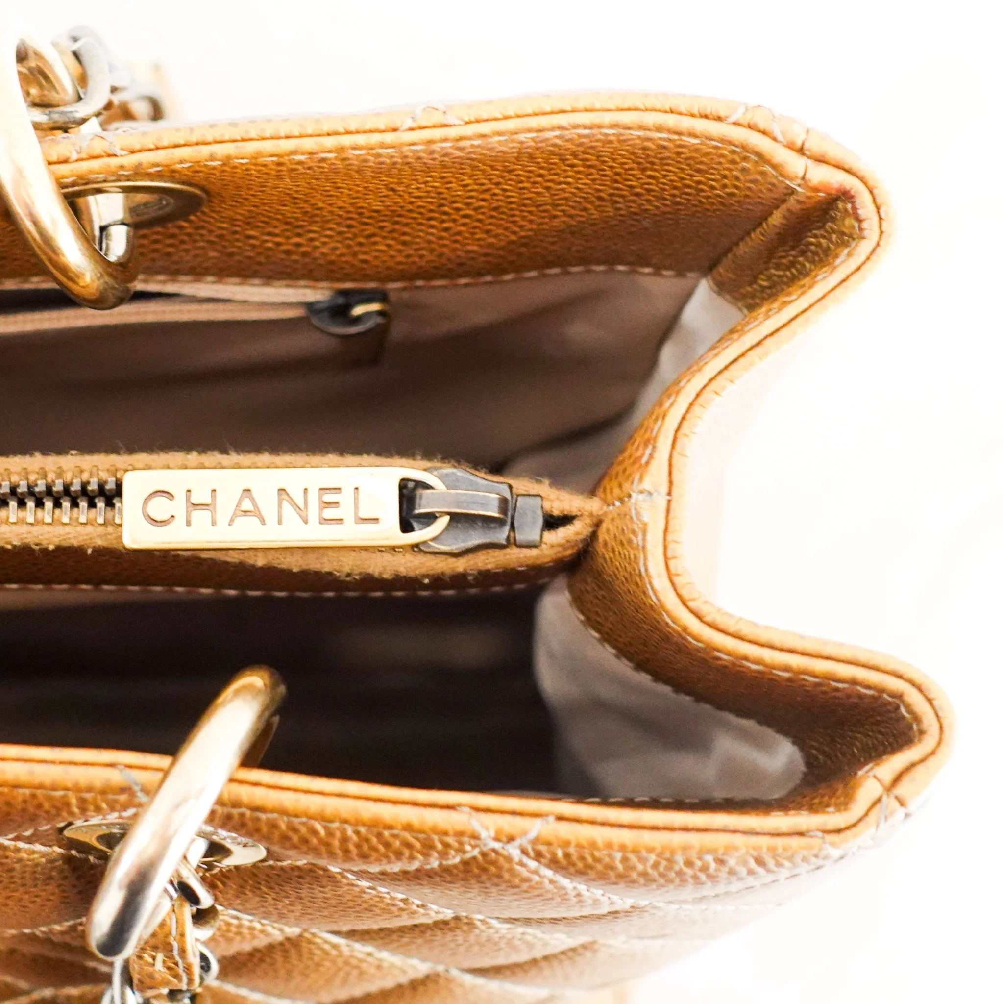 Chanel Grand Quilted Caviar Leather Gold Shopper bag RRP £5.2K | Authentic Preloved - Image 10