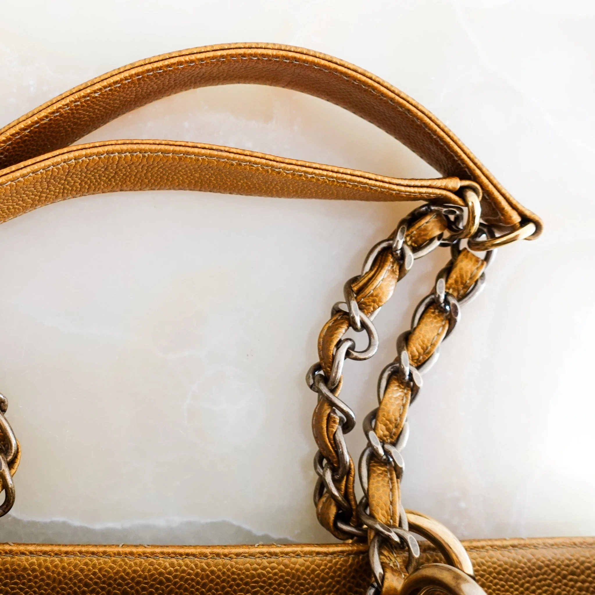 Chanel Grand Quilted Caviar Leather Gold Shopper bag RRP £5.2K | Authentic Preloved - Image 11