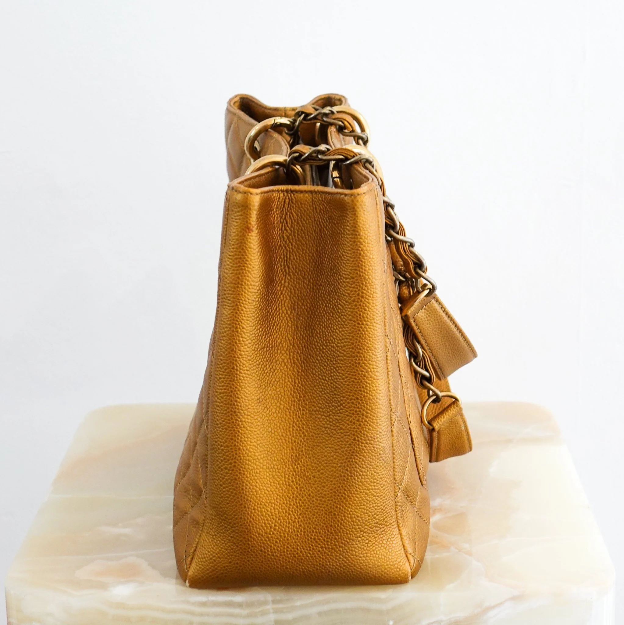 Chanel Grand Quilted Caviar Leather Gold Shopper bag RRP £5.2K | Authentic Preloved - Image 5