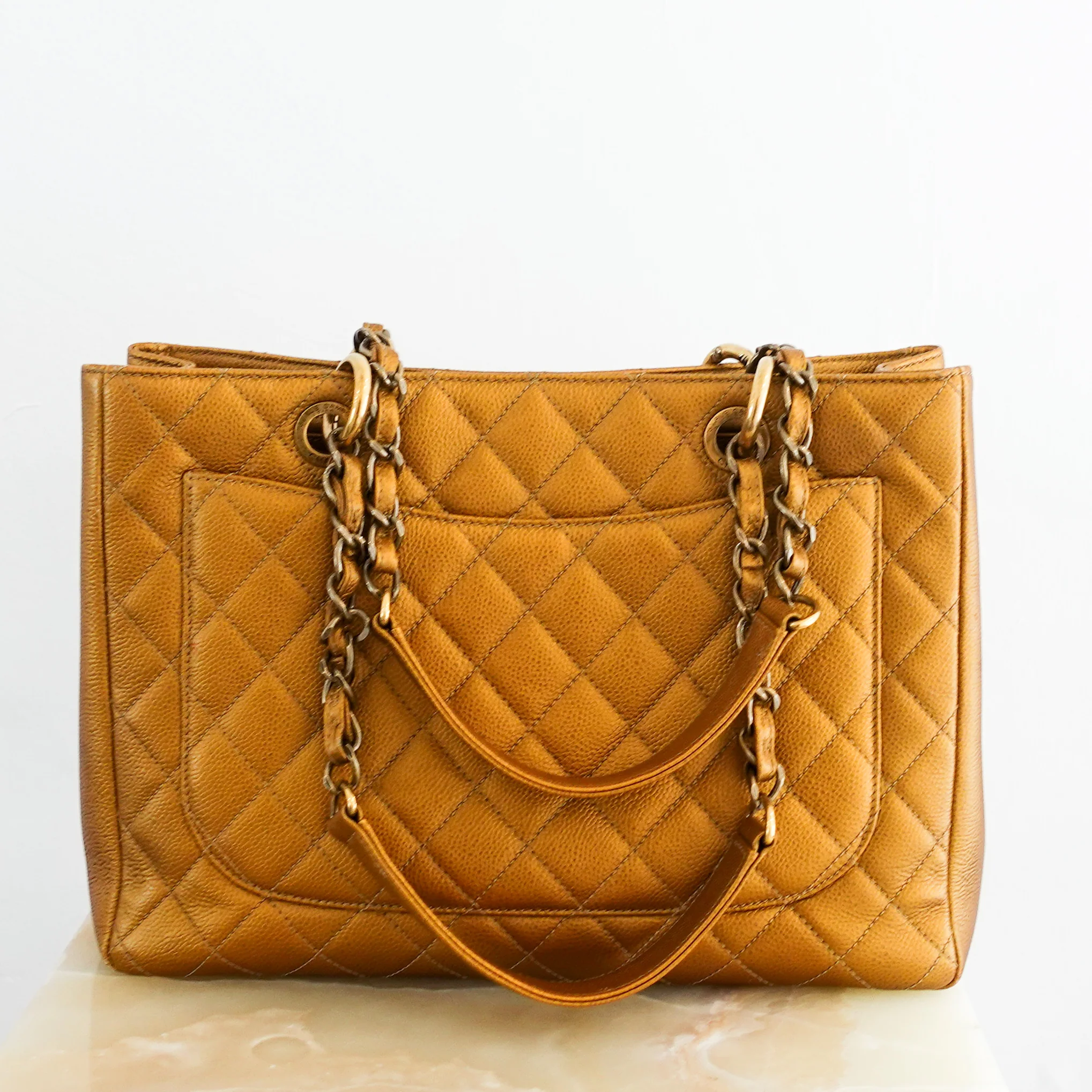 Chanel Grand Quilted Caviar Leather Gold Shopper bag RRP £5.2K | Authentic Preloved - Image 7