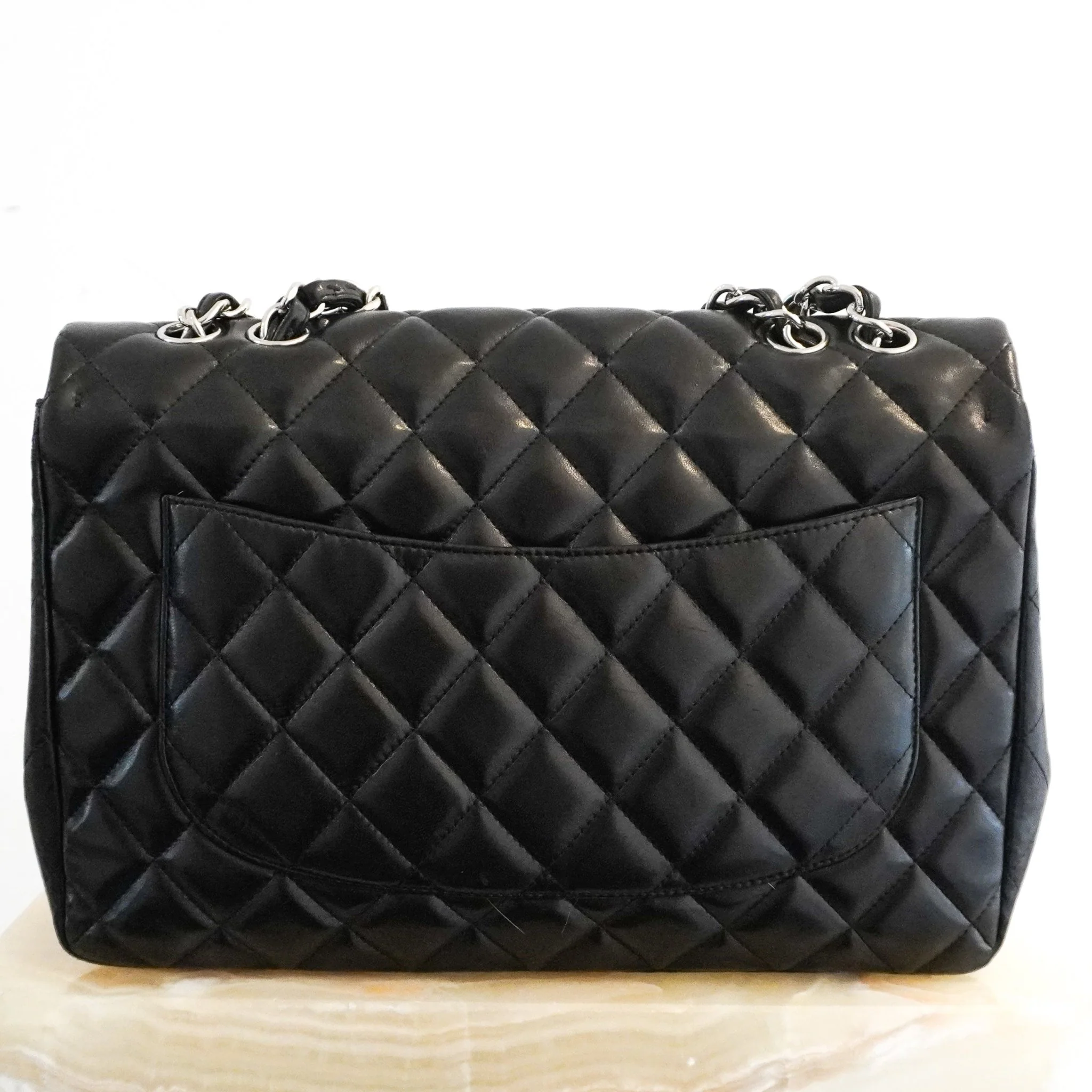 Chanel Jumbo Lambskin Classic Single Flap Bag Black RRP £10k | Authentic Preloved - Image 6