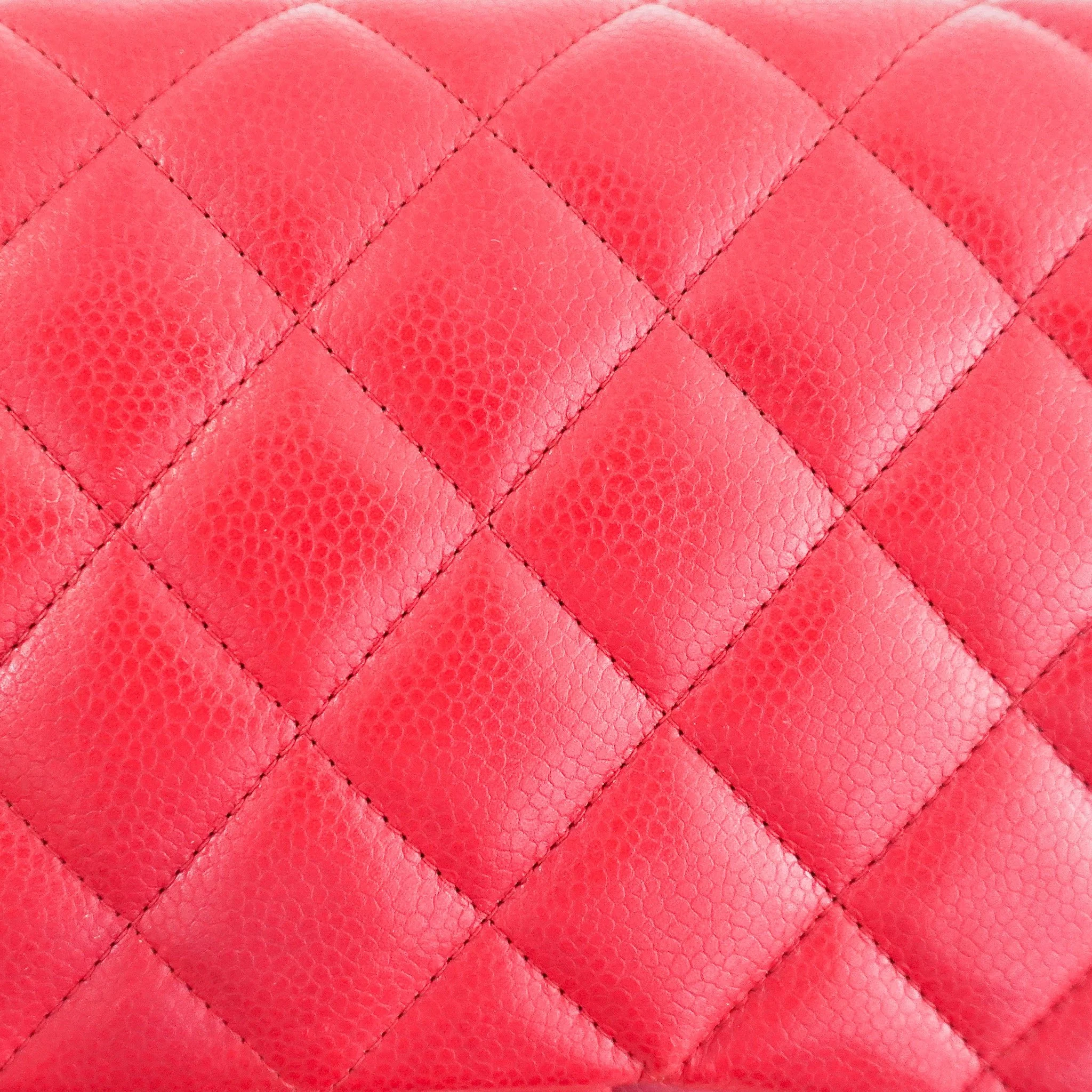 Chanel Jumbo Caviar Double Flap Bag in Red RRP £10,000  | Authentic Preloved - Image 5