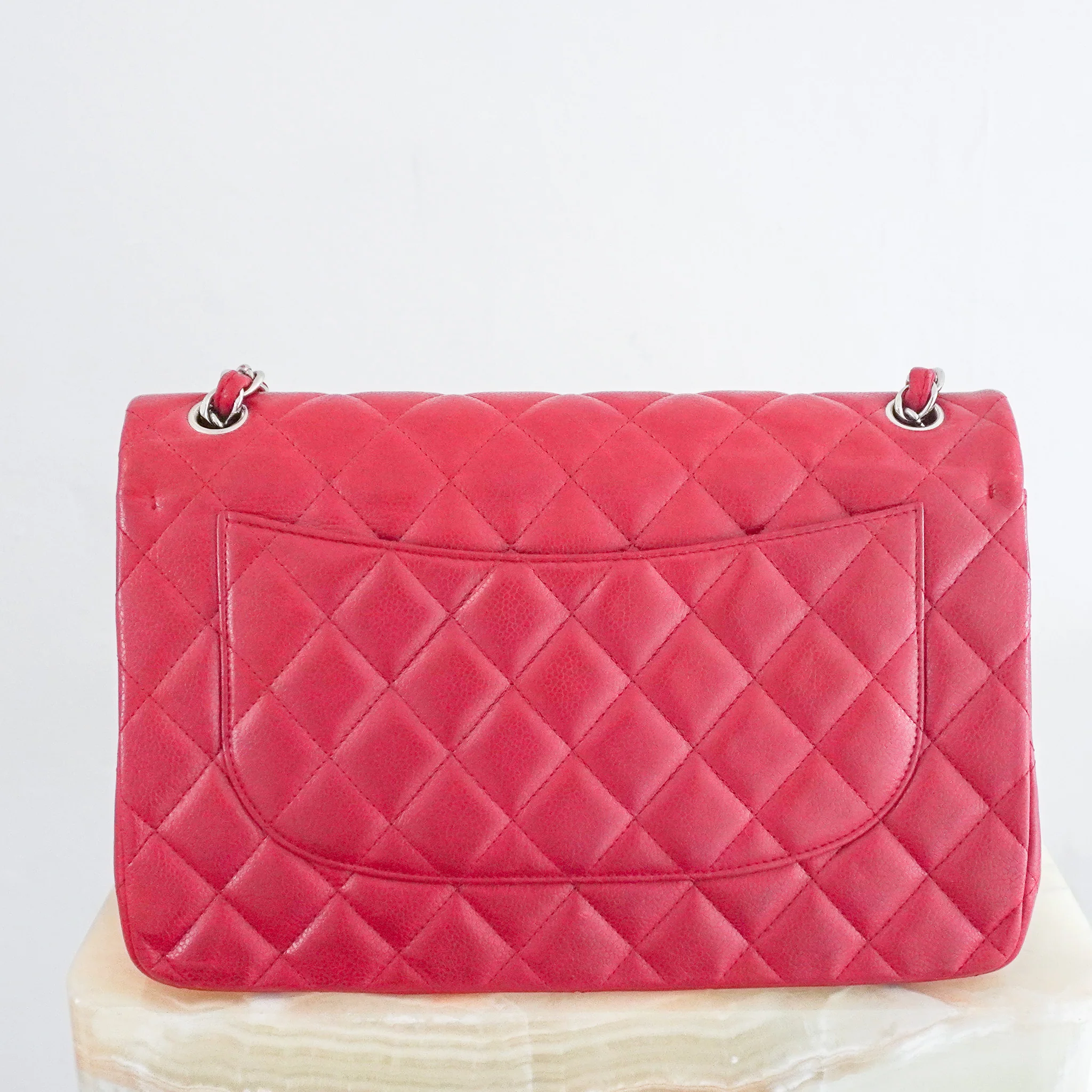Chanel Jumbo Caviar Double Flap Bag in Red RRP £10,000  | Authentic Preloved - Image 6