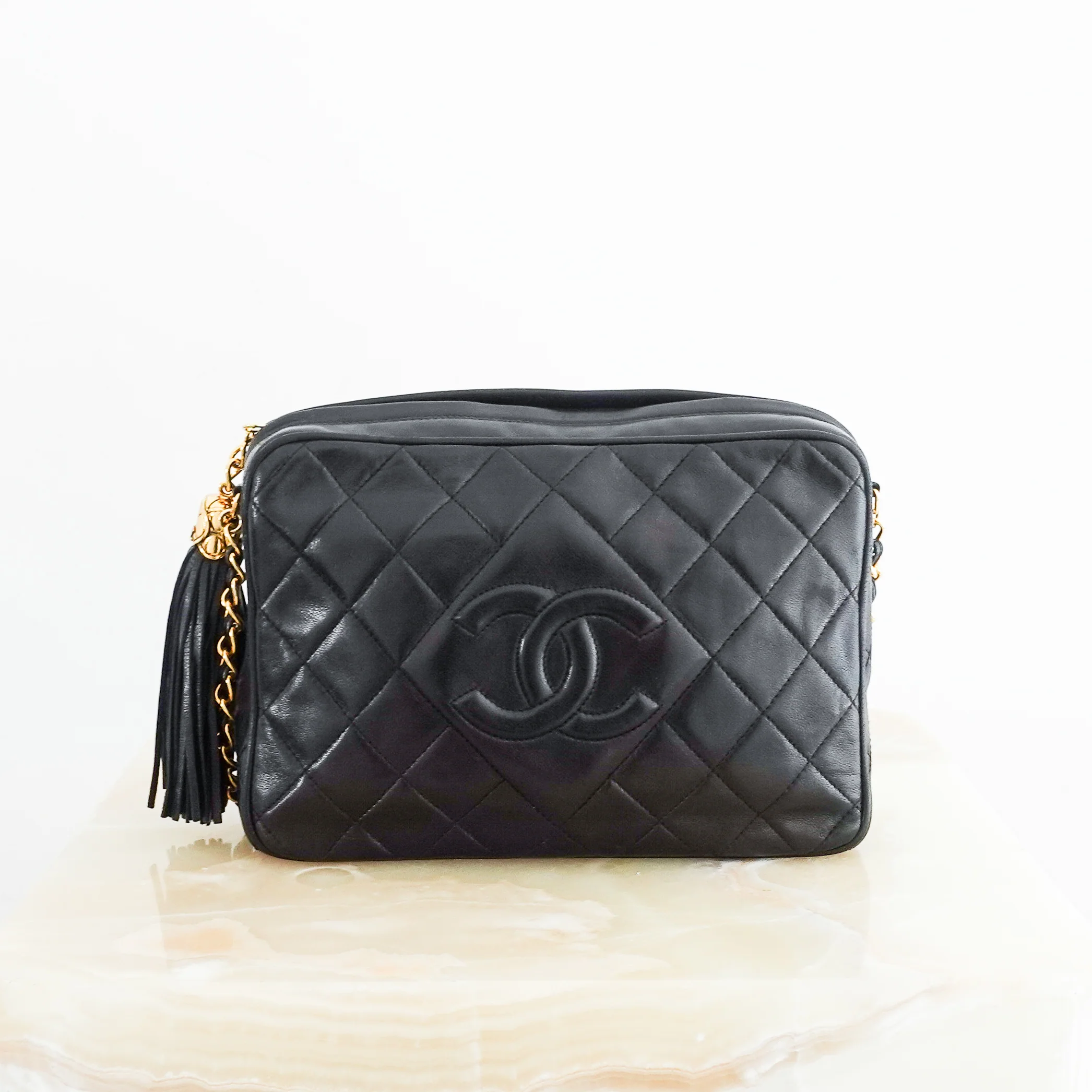 Chanel Karl Lagerfeld era Black Lambskin Camera Bag RRP £5,000 | Authentic Preloved - Image 2