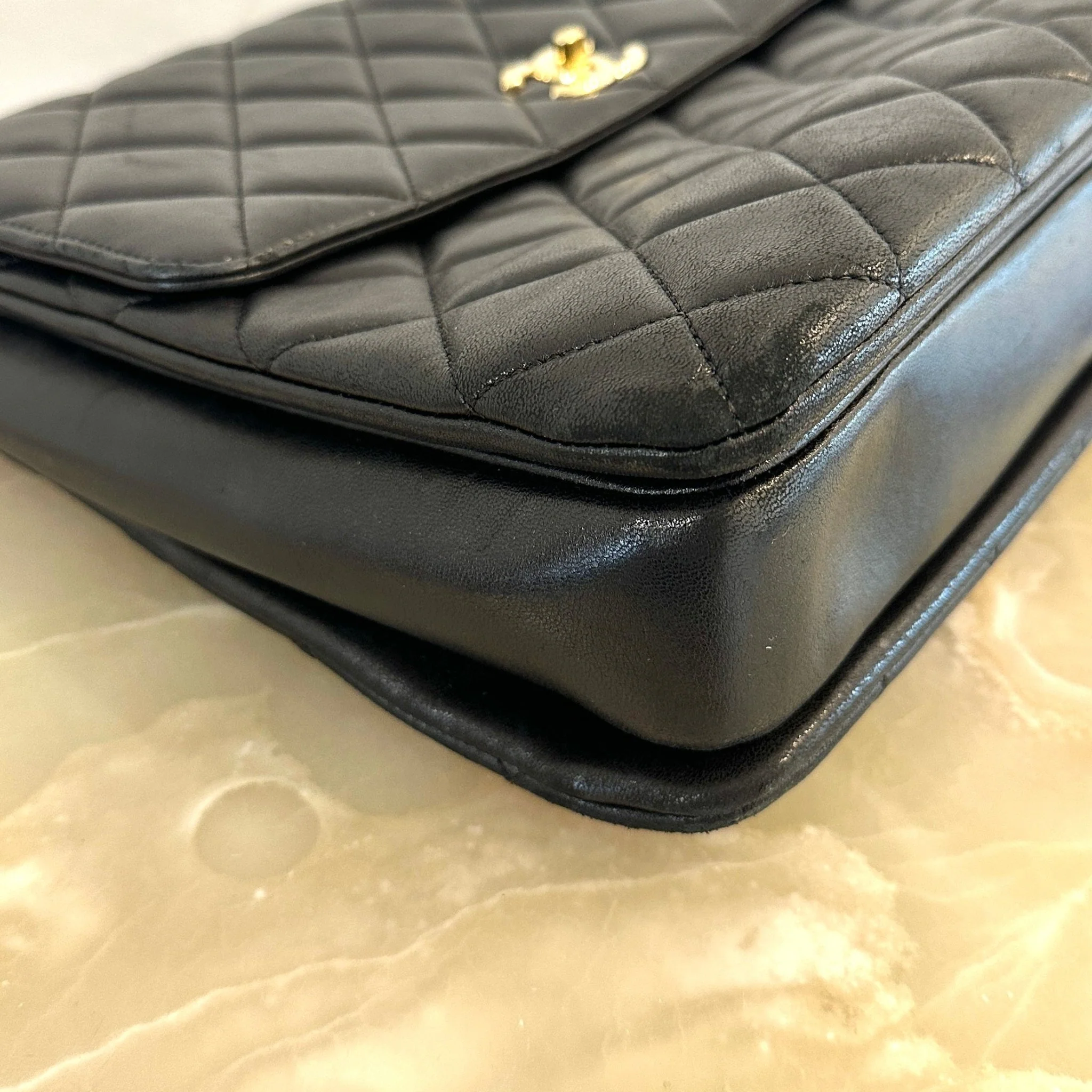 Chanel Trendy Large Lambskin Quilted Flap Bag with Top Handle | Authentic Preloved - Image 16