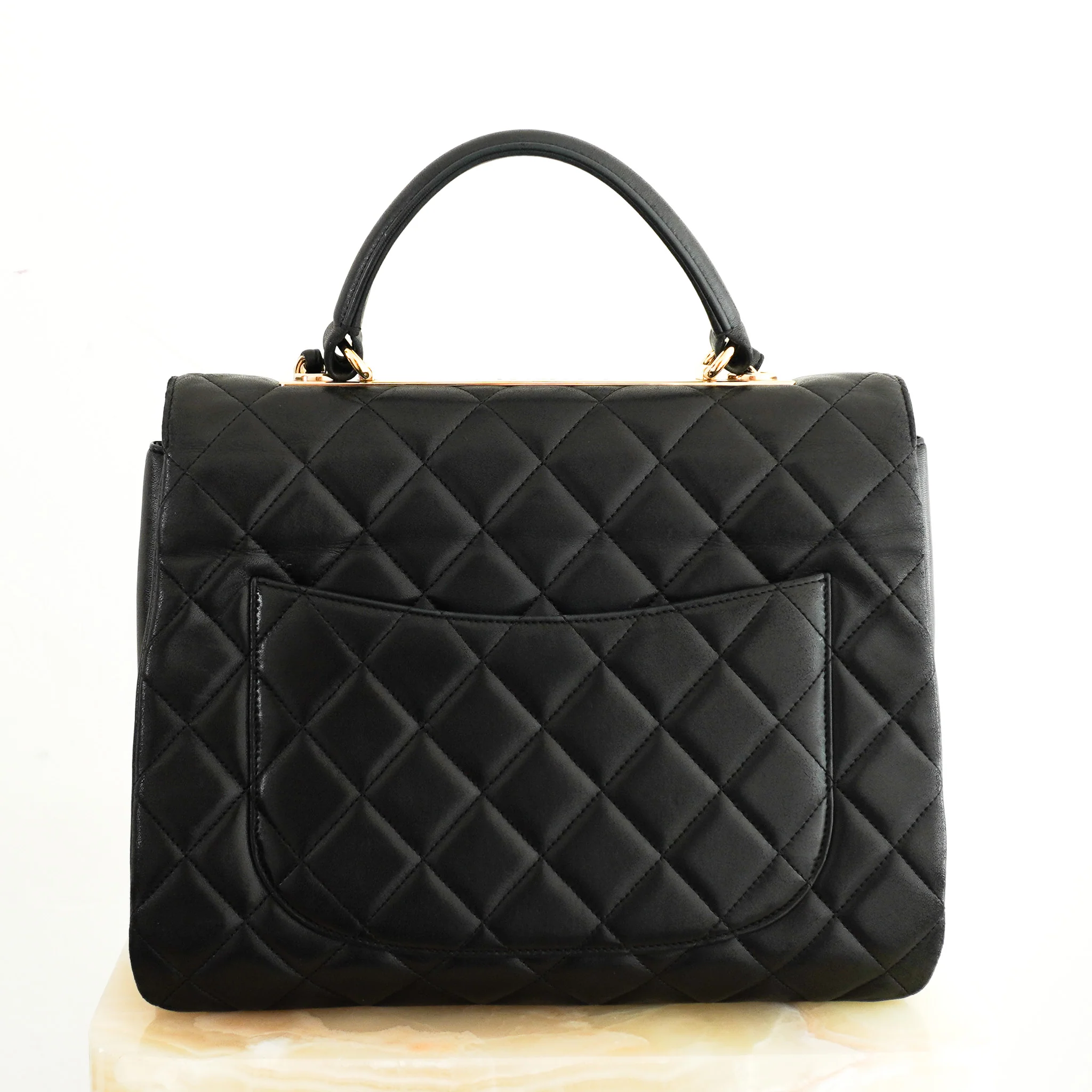 Chanel Trendy Large Lambskin Quilted Flap Bag with Top Handle | Authentic Preloved - Image 5