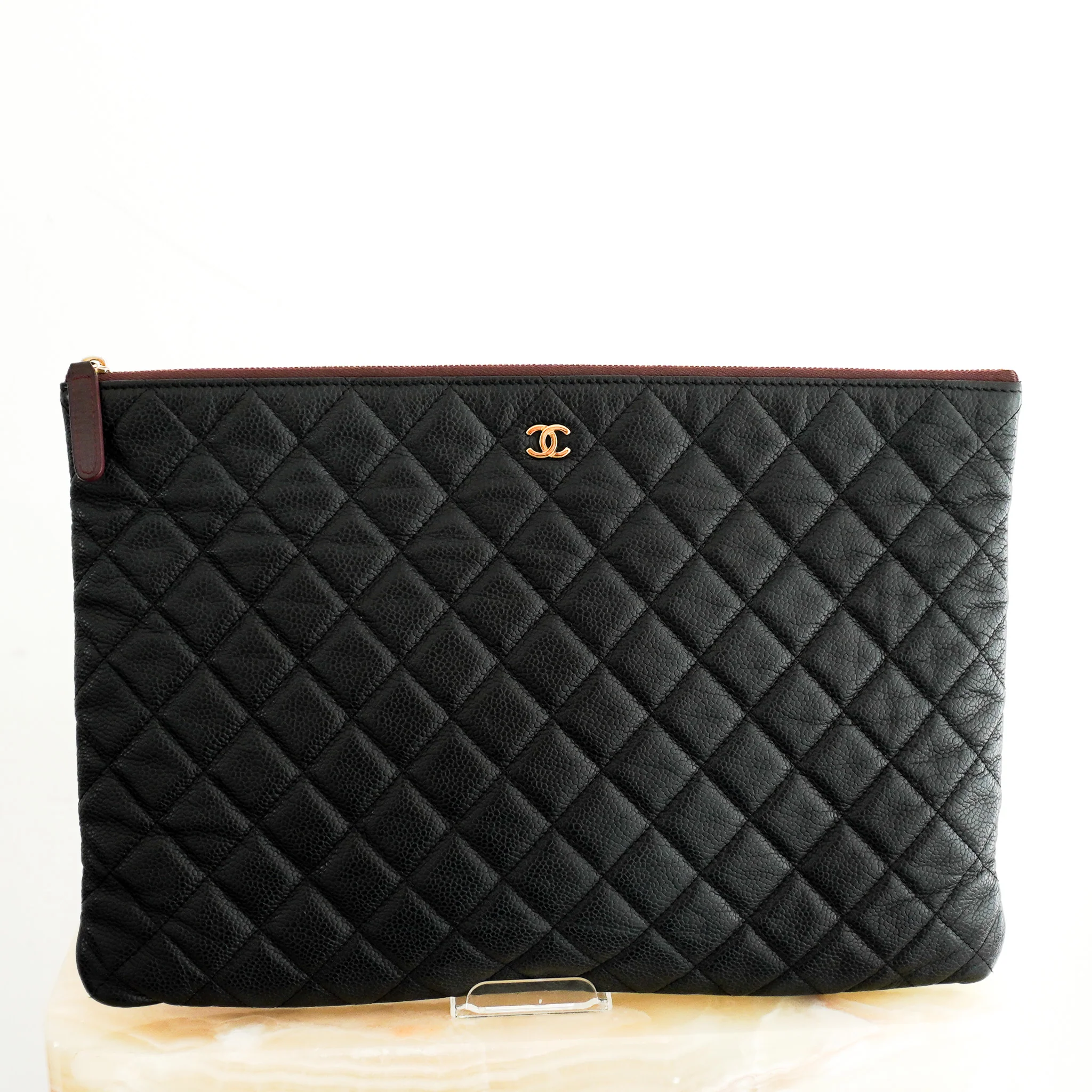 Chanel Large Lambskin Quilted O Case Clutch | Authentic Preloved - Image 2