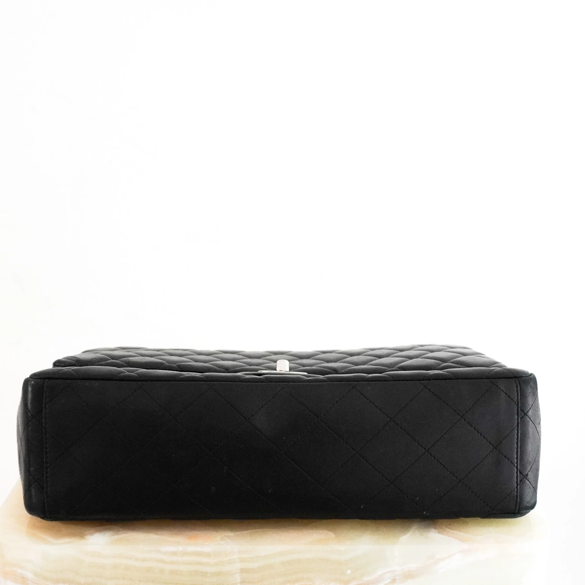 Chanel Maxi Lambskin Classic Single Flap Bag Black RRP £10000 | Authentic Preloved - Image 5