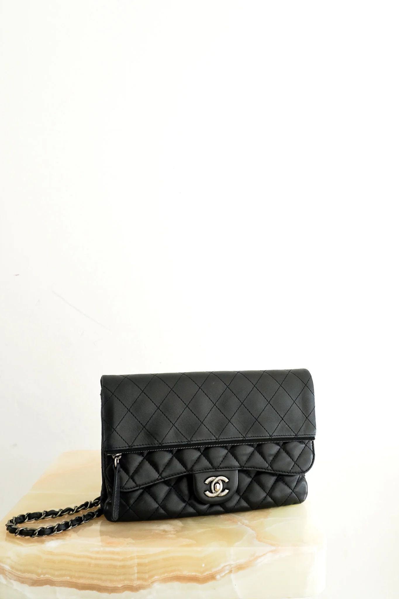 RARE Chanel Paris-Salzburg Zip Multi Flap Lambskin Bag | Authentic Preloved