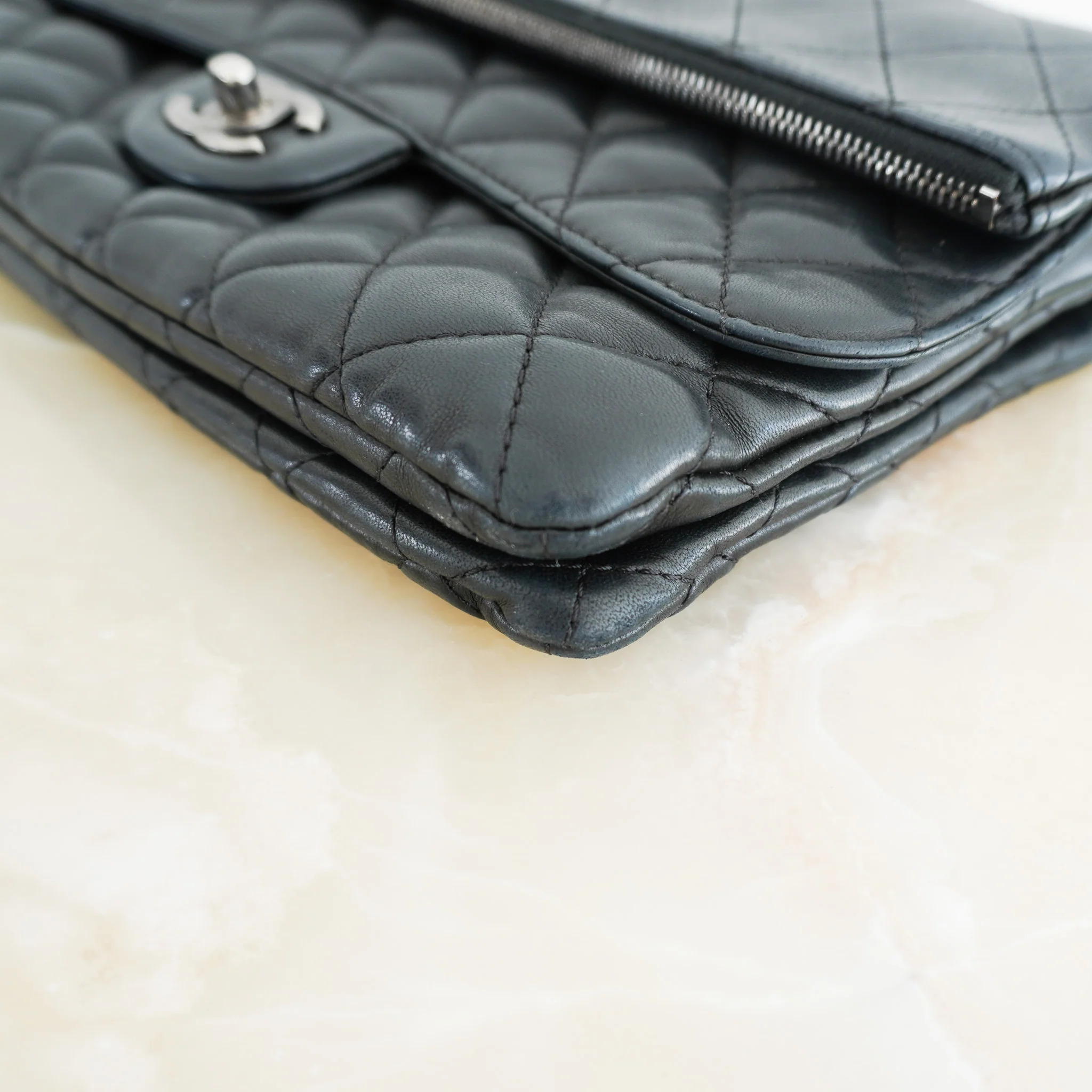 RARE Chanel Paris-Salzburg Zip Multi Flap Lambskin Bag | Authentic Preloved - Image 13