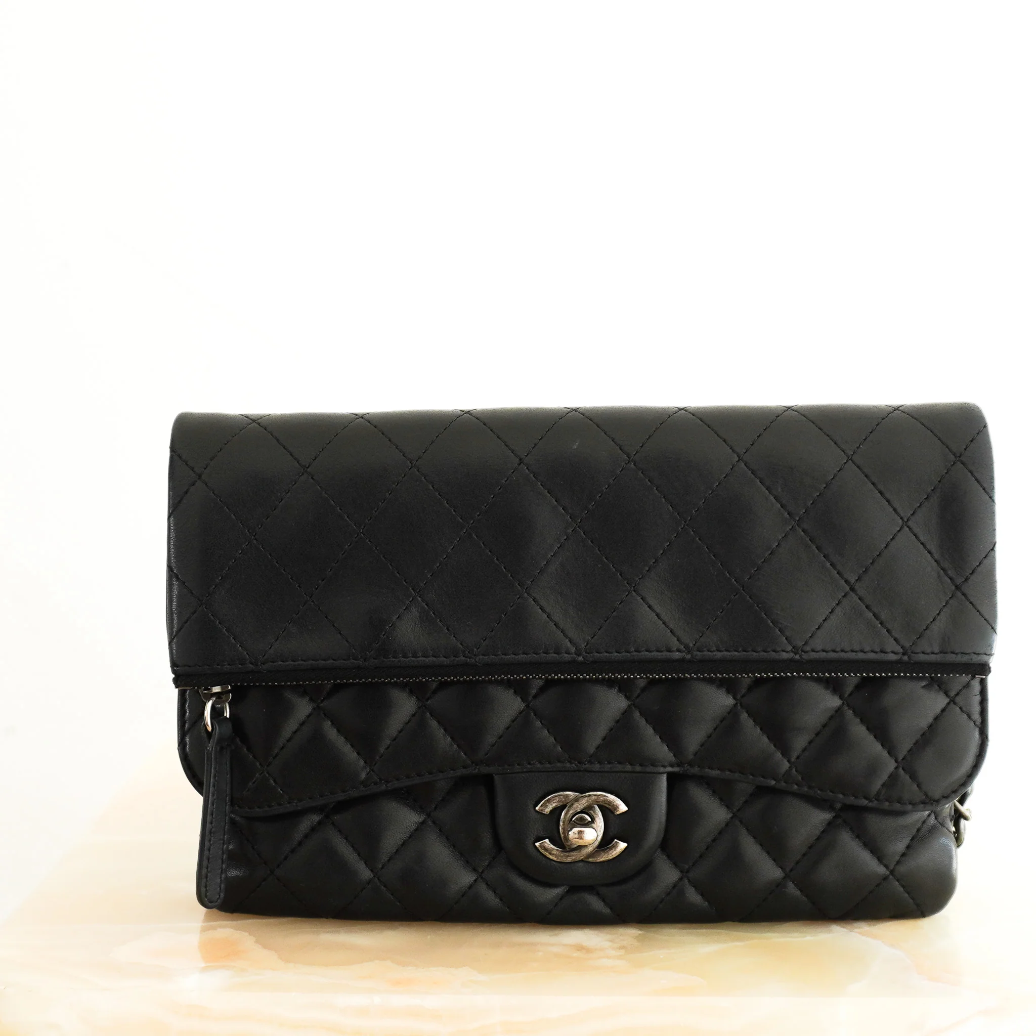RARE Chanel Paris-Salzburg Zip Multi Flap Lambskin Bag | Authentic Preloved - Image 2