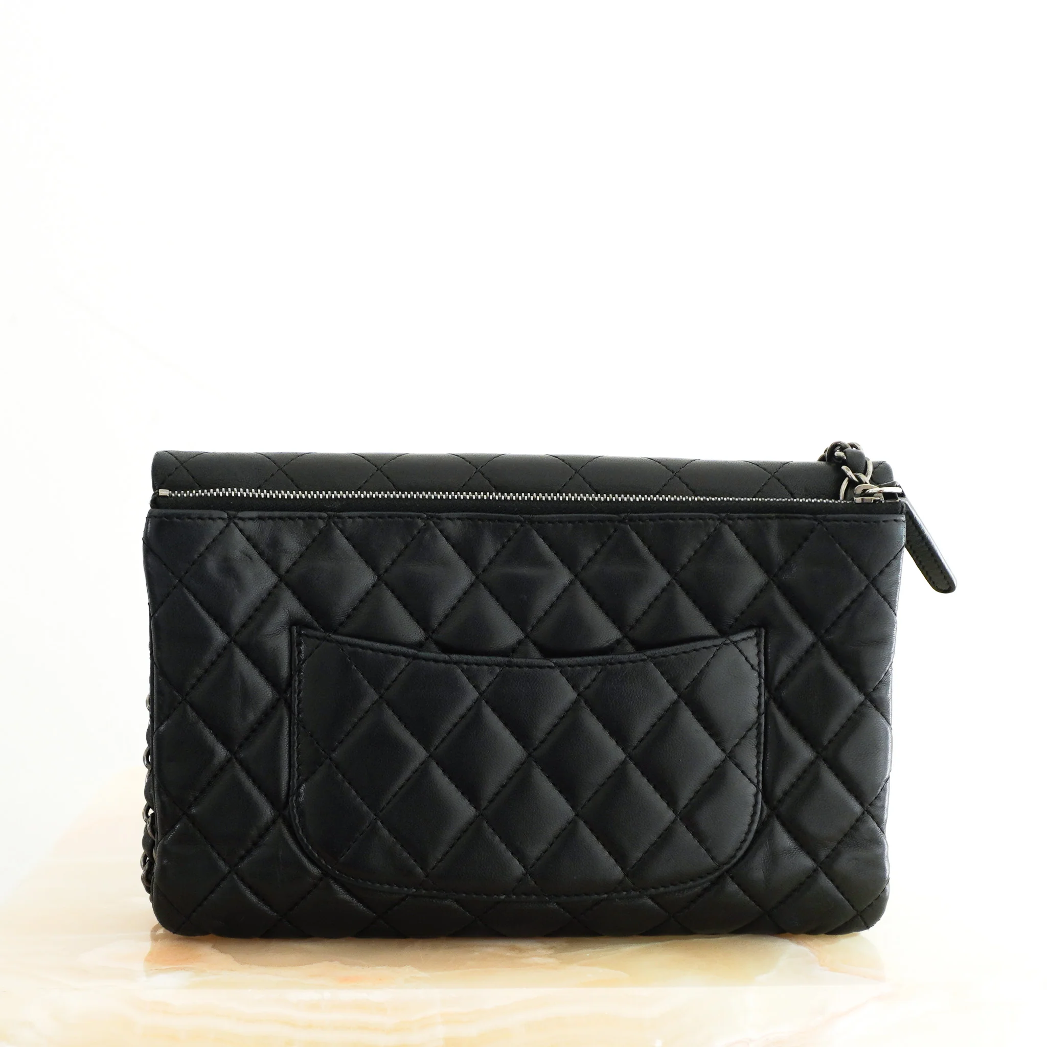 RARE Chanel Paris-Salzburg Zip Multi Flap Lambskin Bag | Authentic Preloved - Image 3