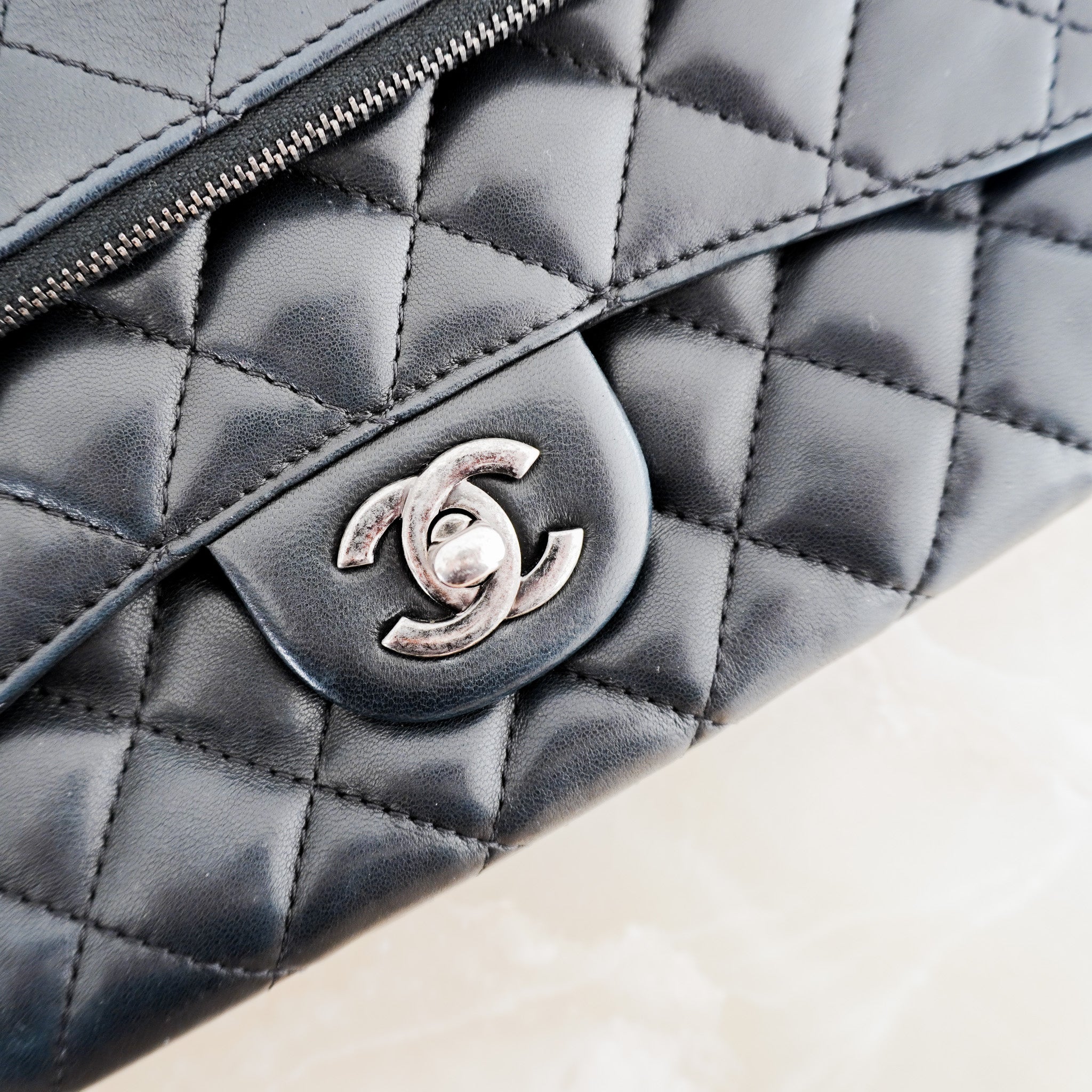 RARE Chanel Paris-Salzburg Zip Multi Flap Lambskin Bag | Authentic Preloved - Image 6