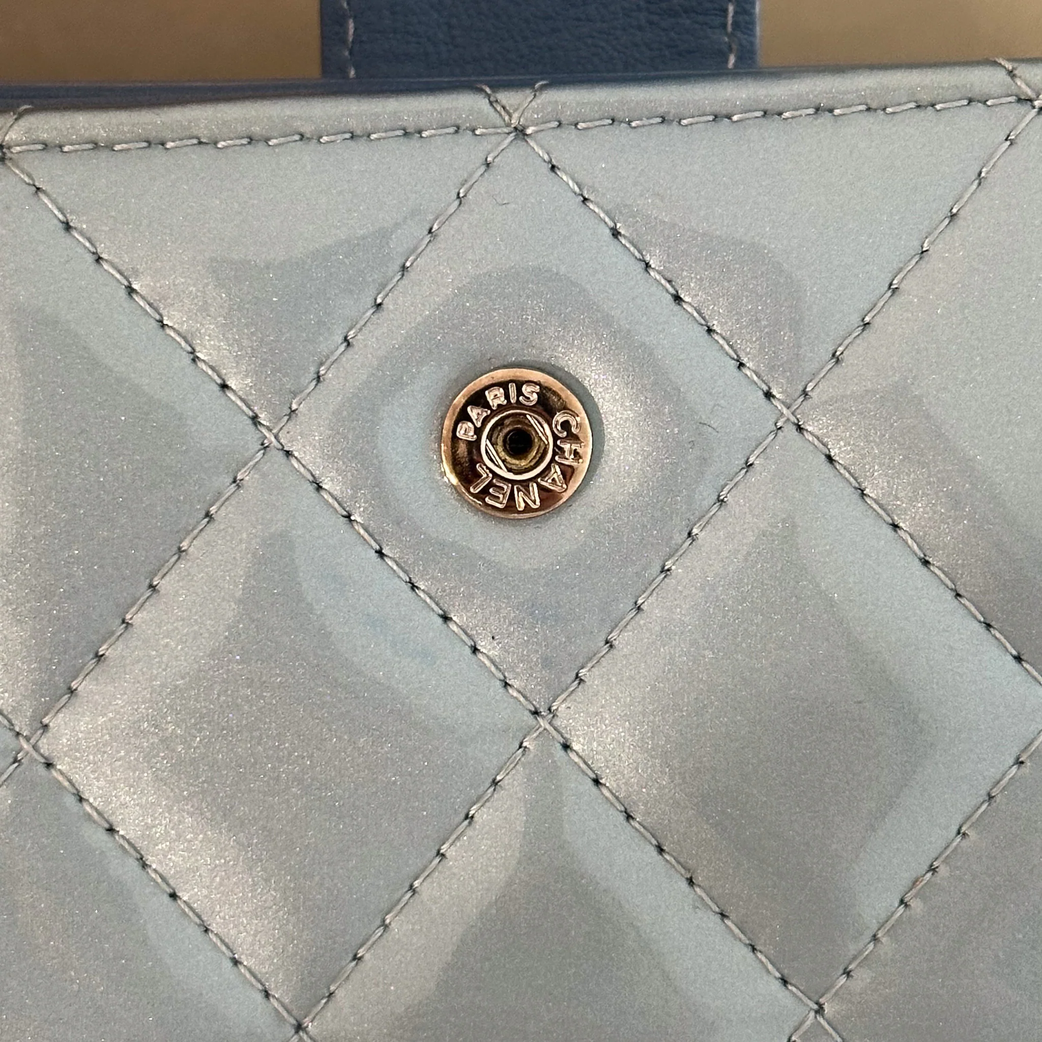 Chanel Patent Wallet in Light Blue RRP £1000 | Authentic Preloved - Image 10