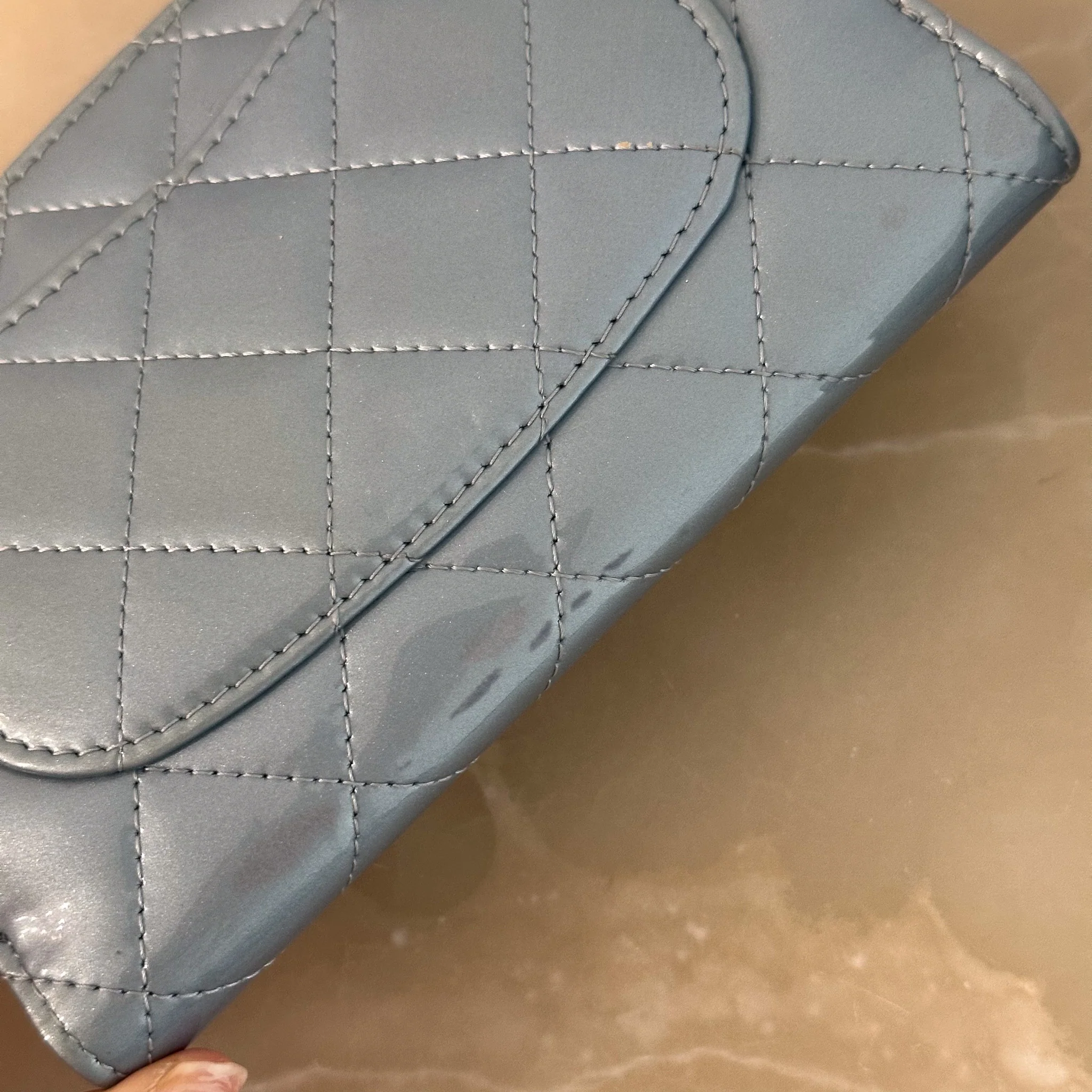 Chanel Patent Wallet in Light Blue RRP £1000 | Authentic Preloved - Image 11