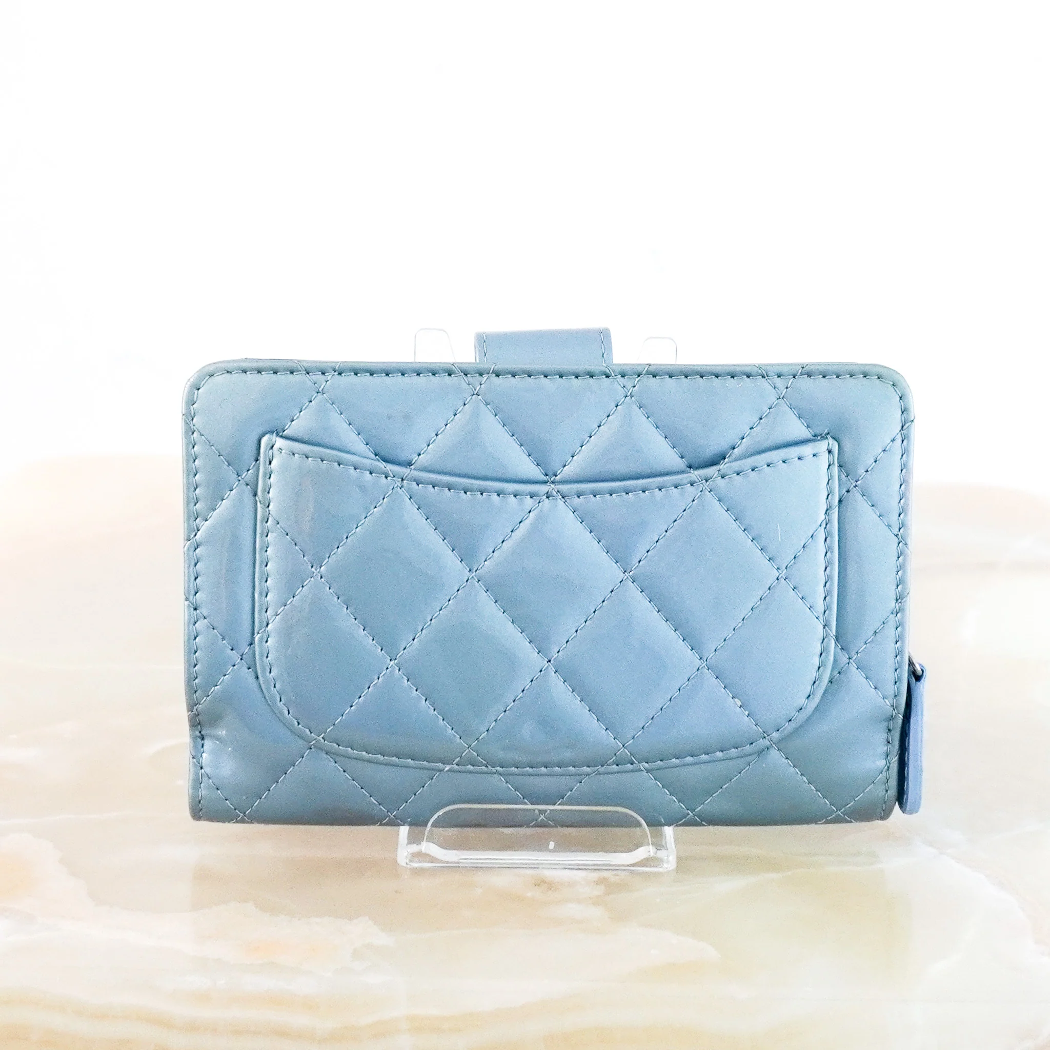 Chanel Patent Wallet in Light Blue RRP £1000 | Authentic Preloved - Image 3