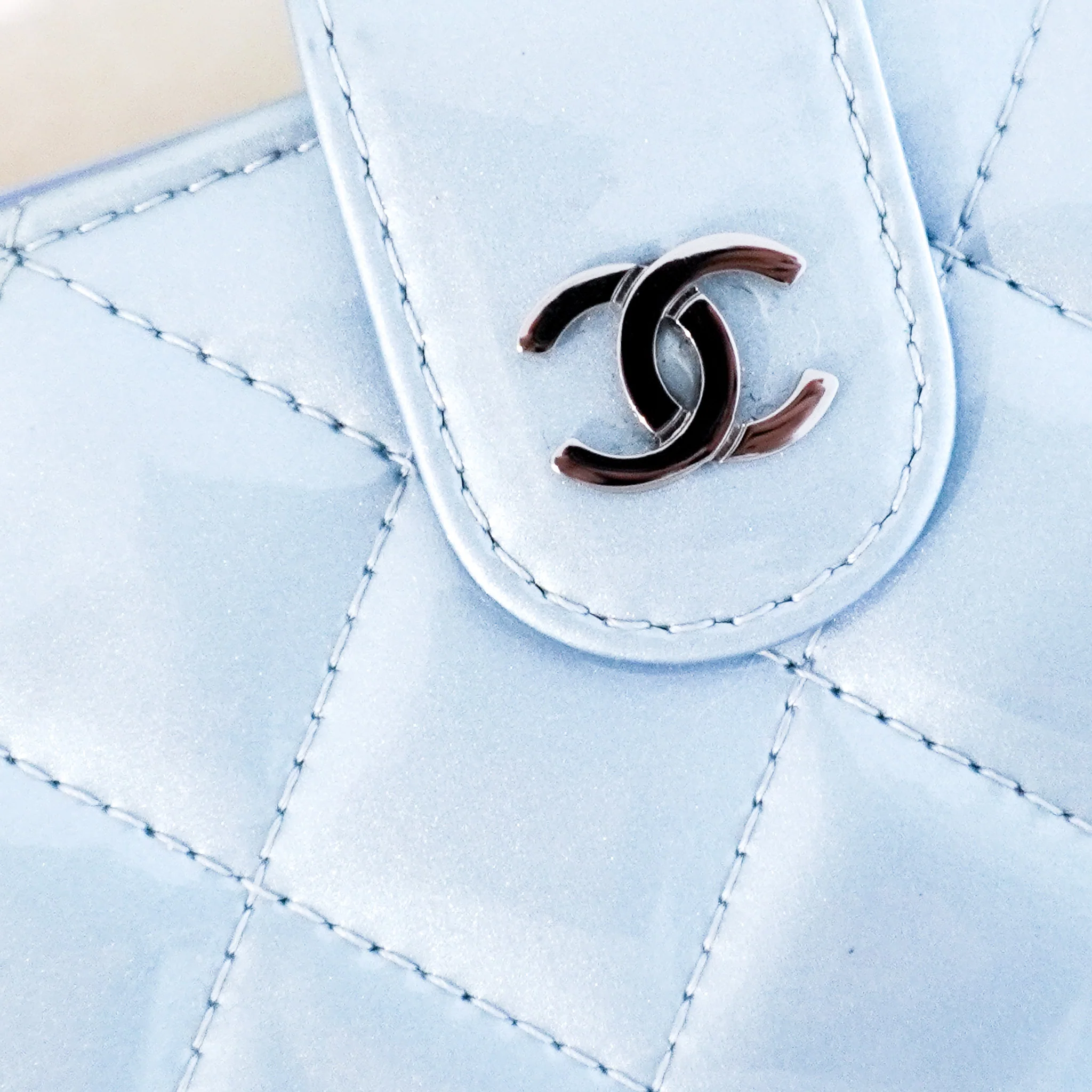 Chanel Patent Wallet in Light Blue RRP £1000 | Authentic Preloved - Image 5