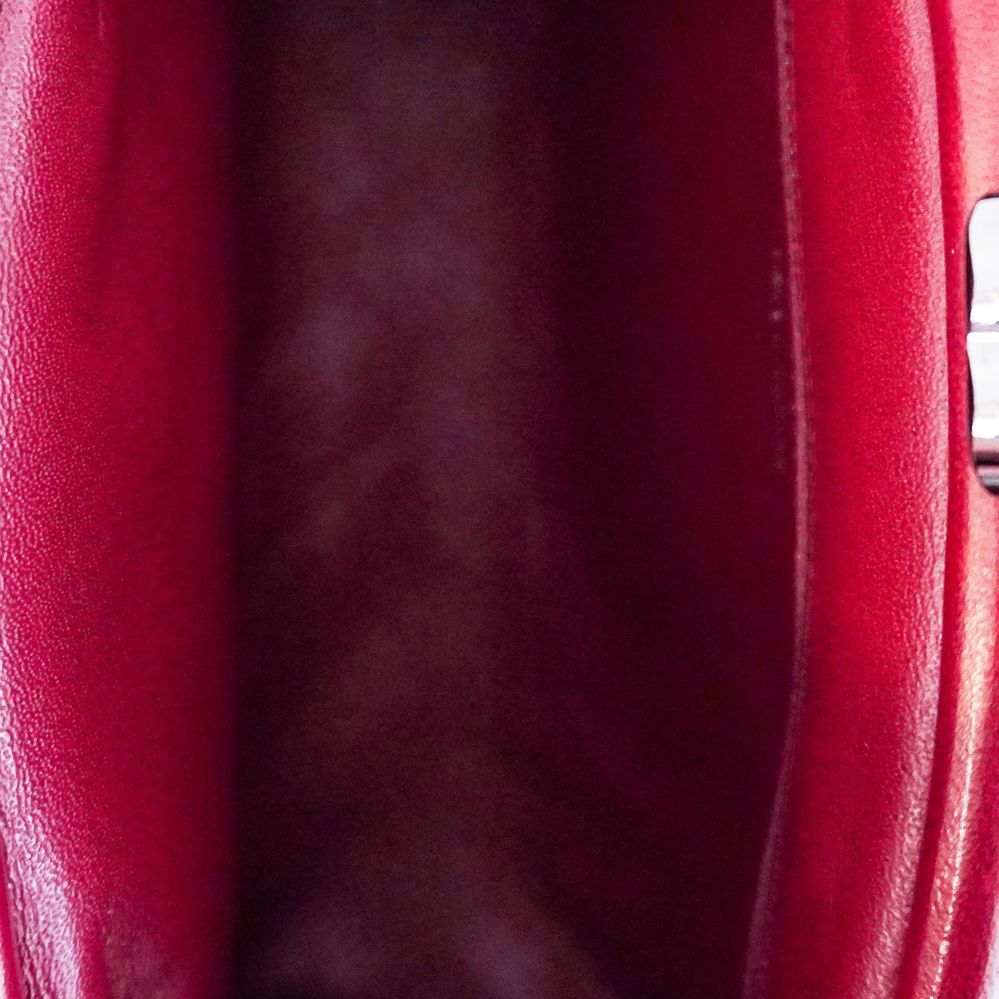 Chanel Quilted Kisslock Lambskin Clutch in Burgundy | Authentic Preloved - Image 8