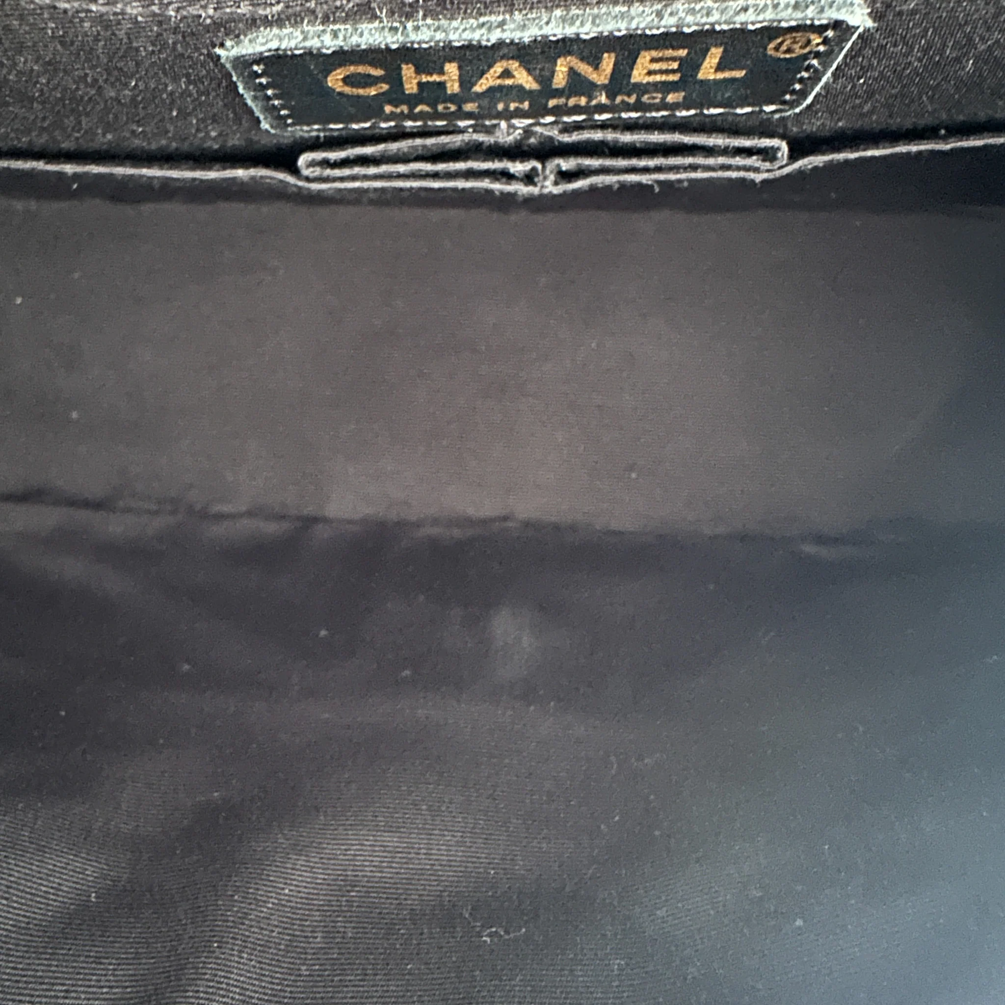 Chanel 2.55 Reissue Double Flap Bag in Black Satin with Aged Gold Hardware RRP £8850 | Authentic Preloved - Image 13