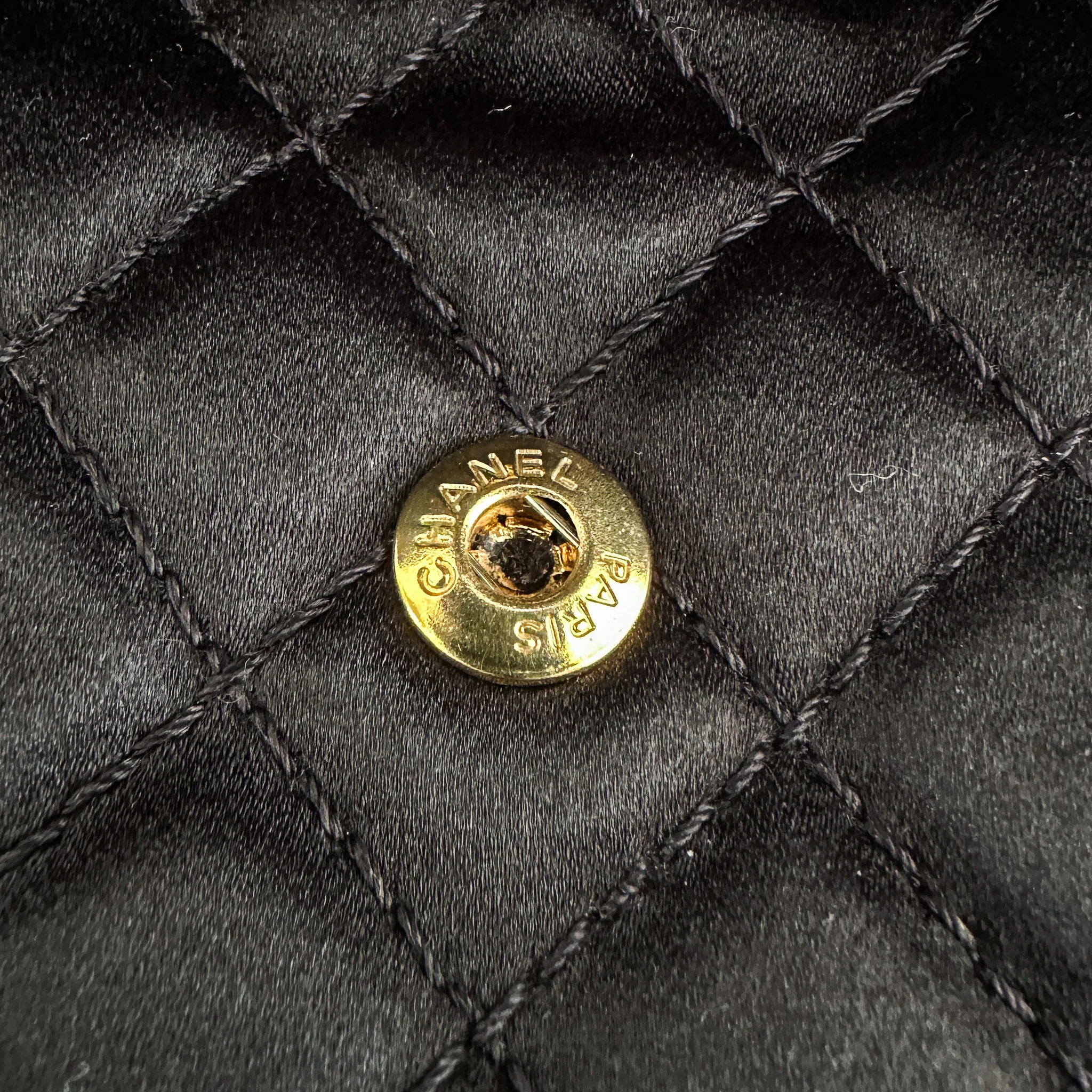 Chanel 2.55 Reissue Double Flap Bag in Black Satin with Aged Gold Hardware RRP £8850 | Authentic Preloved - Image 9