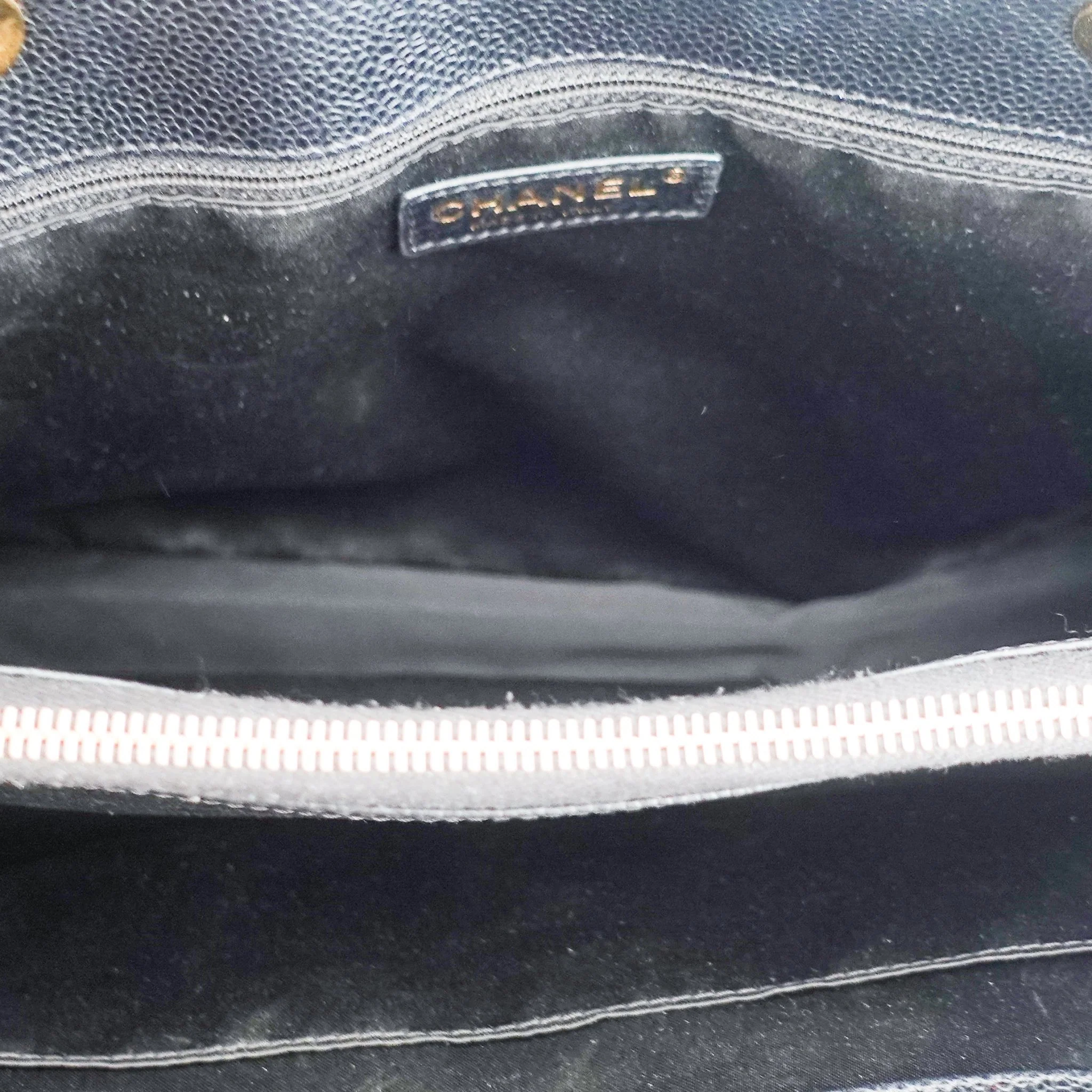 Chanel Black Quilted Caviar Timeless Grand Shopping Tote with Gold Hardware RRP £5K | Authentic Preloved - Image 11