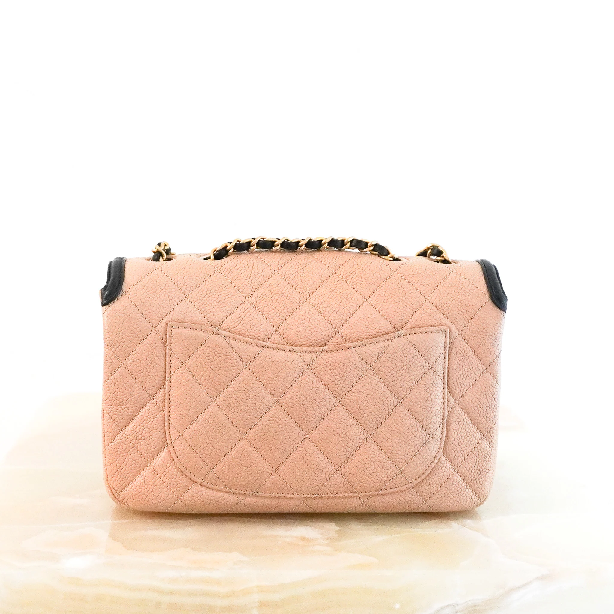 Chanel Small Bicolour Caviar CC Filigree Flap Shoulder Bag RRP £4870 | Authentic Preloved - Image 3