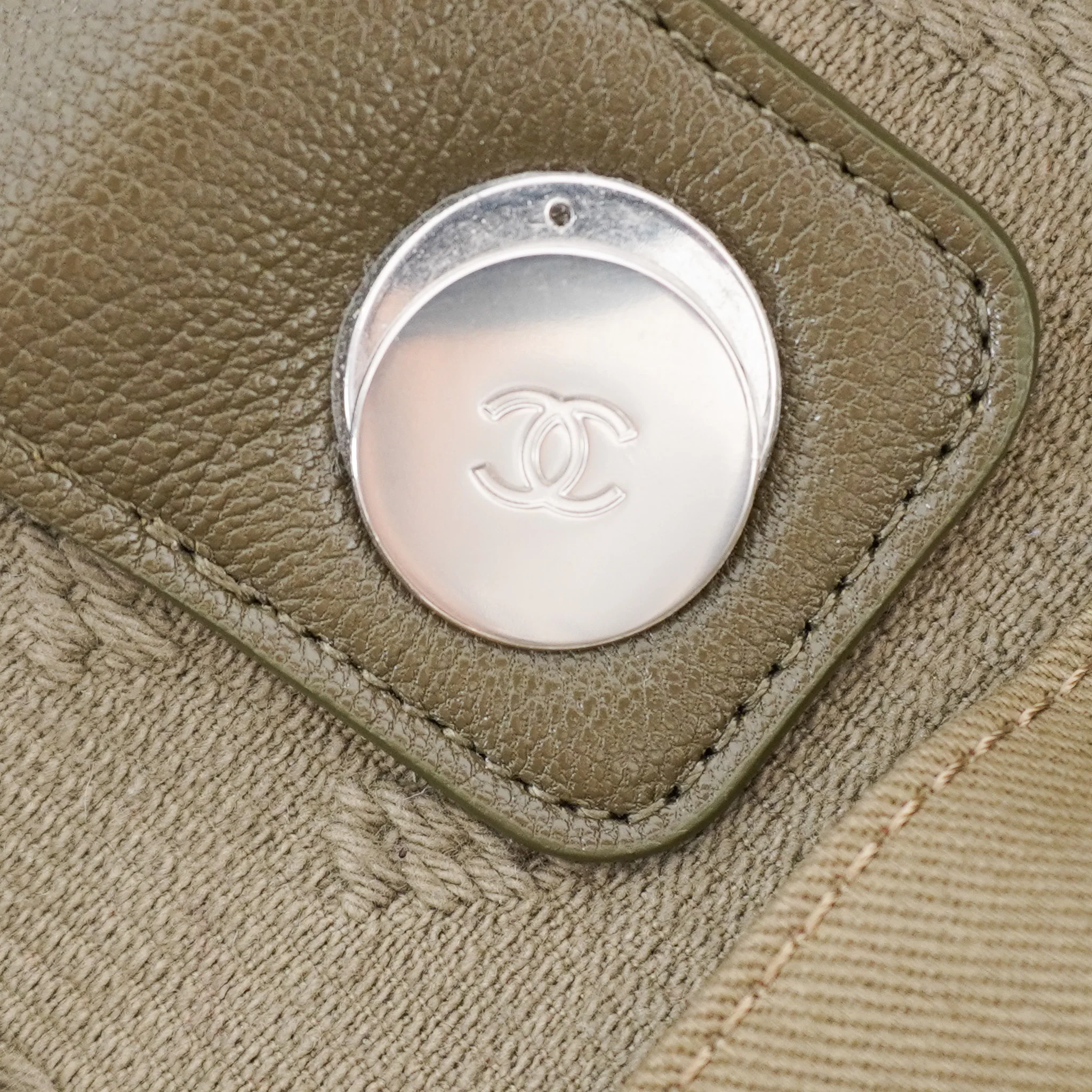 Chanel Deauville Tote on Khaki RRP £3800 | Authentic Preloved - Image 5