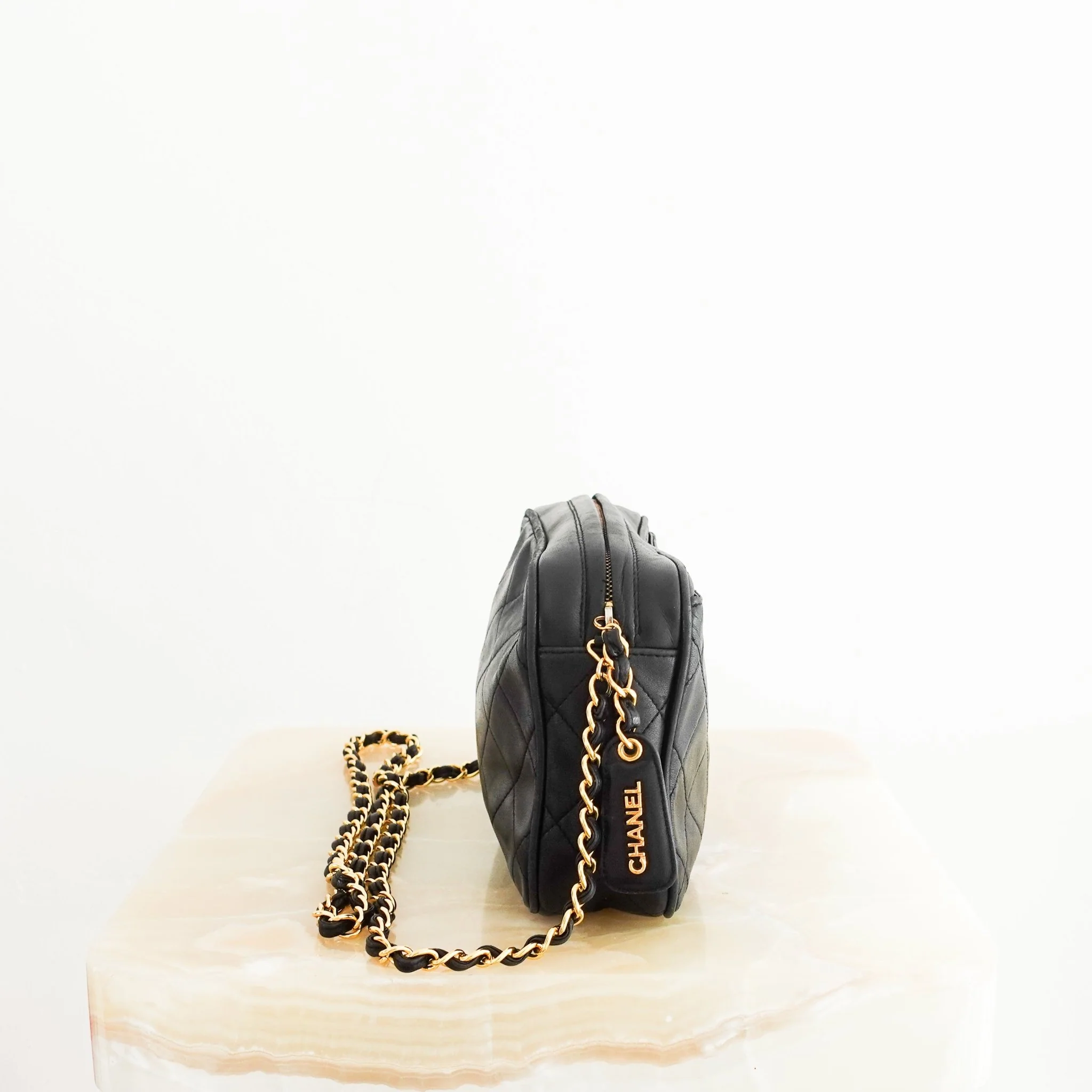 Chanel Vintage Quilted Black Lambskin CC Camera Bag RRP £5,000 | Authentic Preloved - Image 2