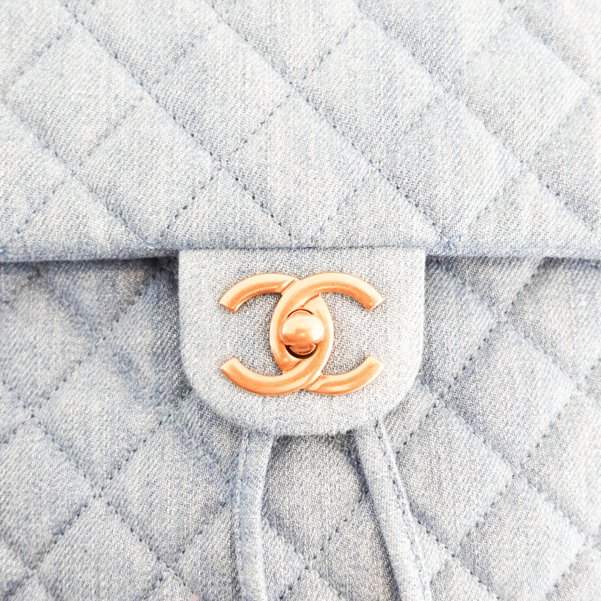 Chanel Washed Denim Quilted Large Urban Spirit Backpack | Authentic Preloved - Image 5