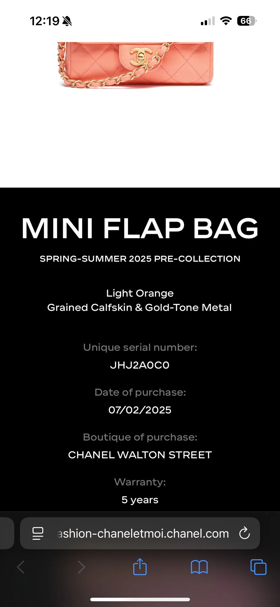 Current Season Chanel Mini Flap bag in light Orange RRP £4780 | Authentic Preloved - Image 11