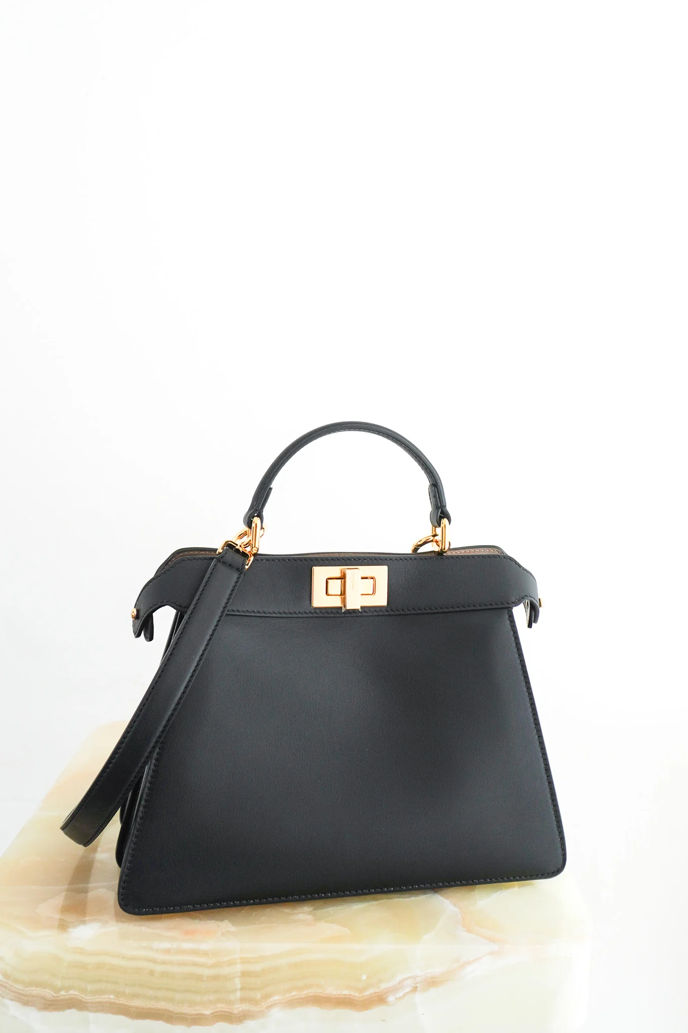 CURRENT SEASON Fendi Peekaboo ISeeU Small Tote Bag in Black RRP £4050 | Authentic Preloved
