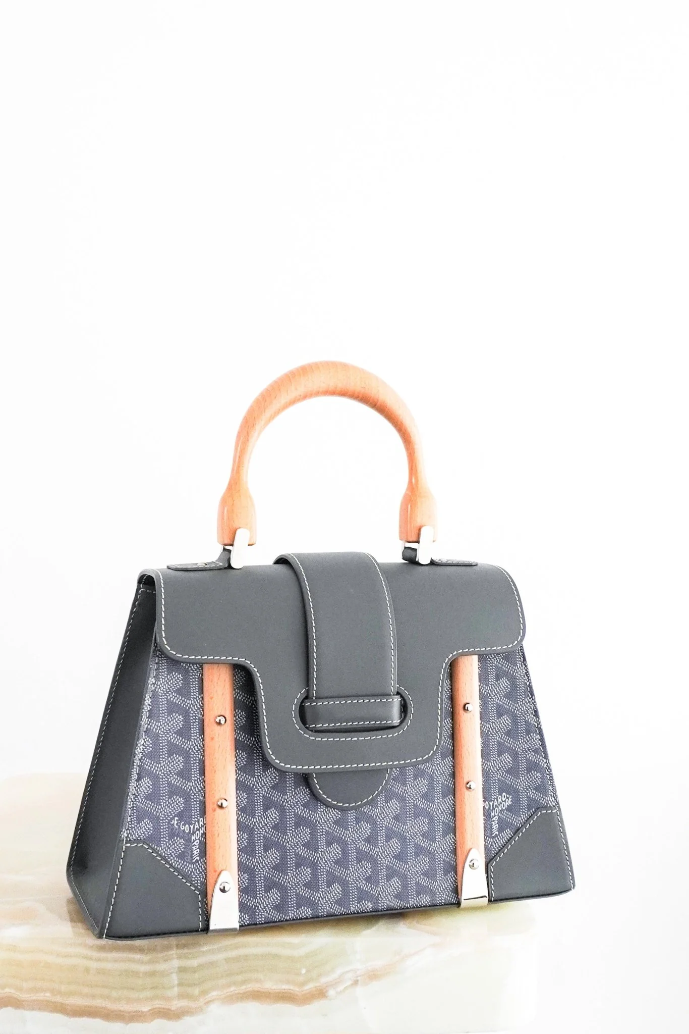 CURRENT SEASON Goyard Saigon Structure PM Bag in Grey RRP £5000 | Authentic Preloved