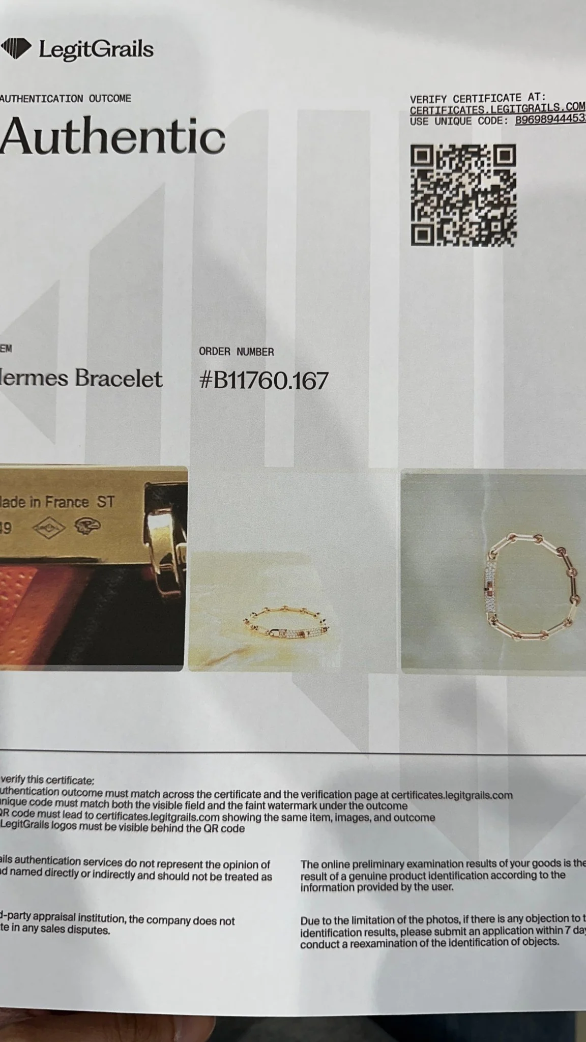 CURRENT SEASON Hermes Kelly Chaine Rose Gold and Diamonds Bracelet RRP £9710 | Authentic Preloved FINAL SALE - Image 11