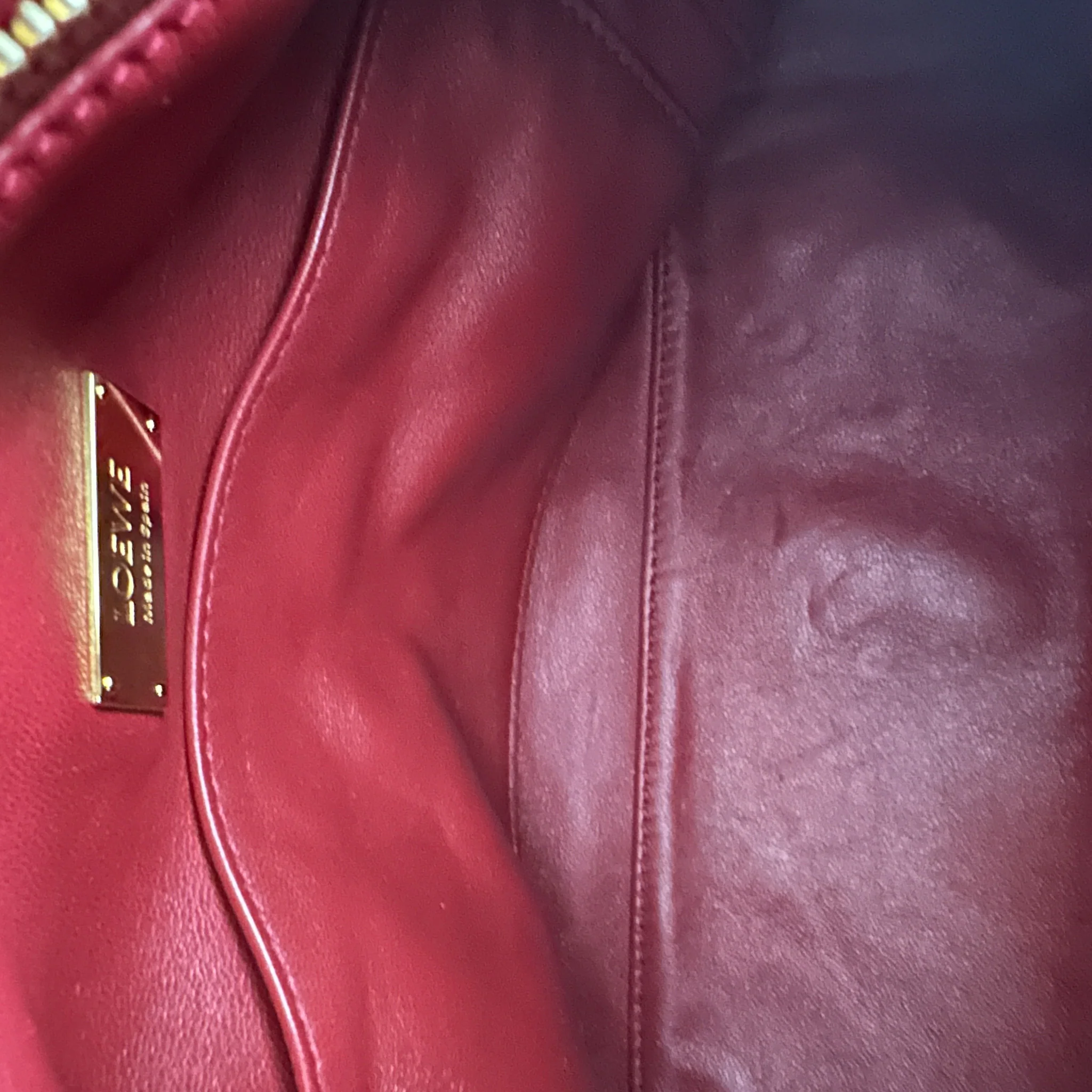 CURRENT SEASON Loewe Small Leather Featherlight Puzzle Top-Handle Bag in Burgundy RRP £3250 | Authentic Preloved - Image 13
