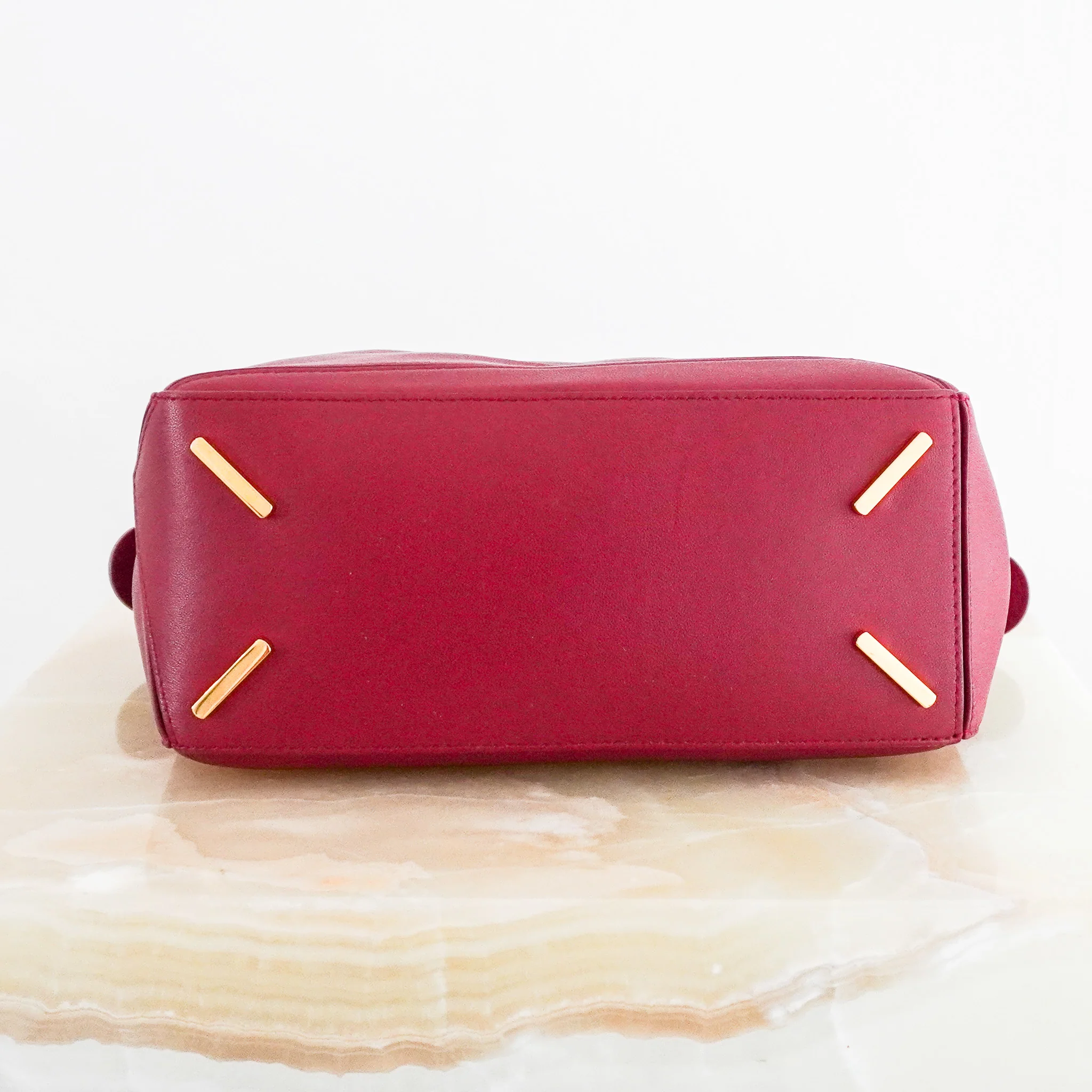 CURRENT SEASON Loewe Small Leather Featherlight Puzzle Top-Handle Bag in Burgundy RRP £3250 | Authentic Preloved - Image 5
