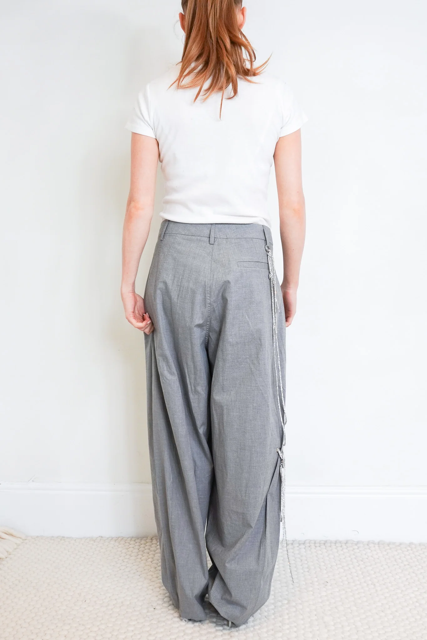 Darkpark Grey Cotton Trousers RRP £602 | Authentic Preloved - Image 3